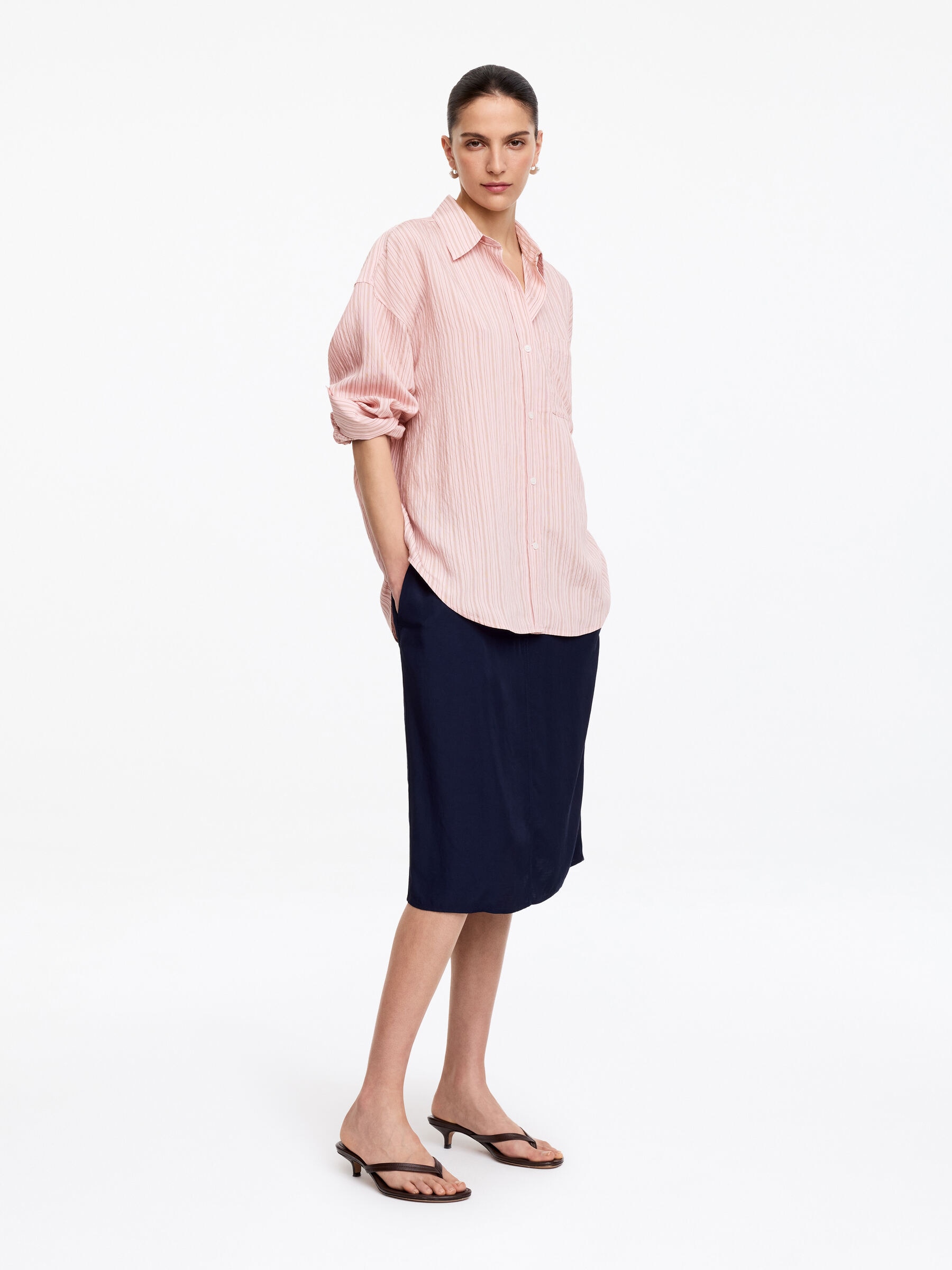 Skjorta i viskosblandning - Rosa - Regular fit - Women - StillMedia/Lookbook - 3