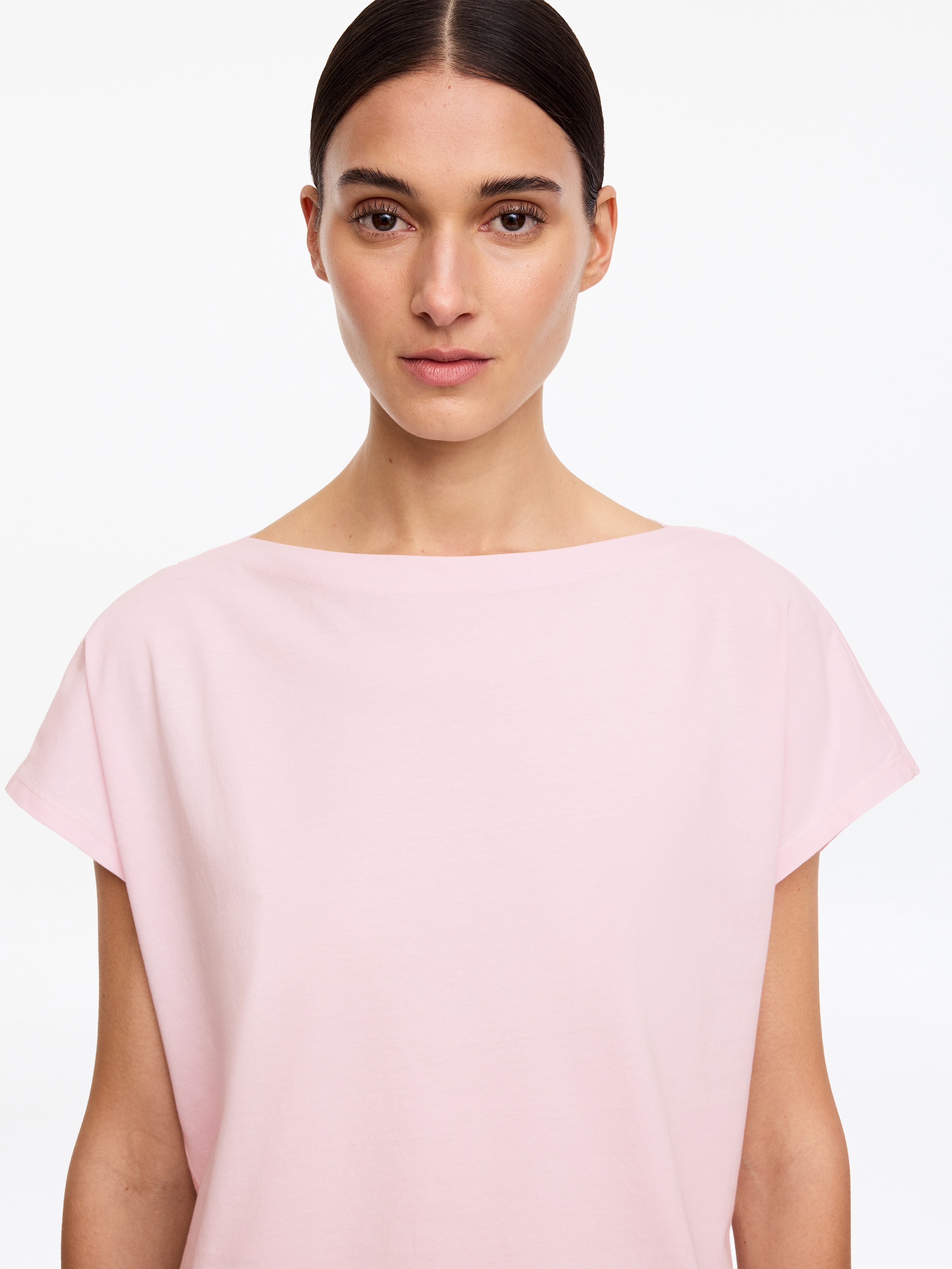 Cap-Sleeve Top - Pink - Loose fit - Women - StillMedia/Lookbook - 4