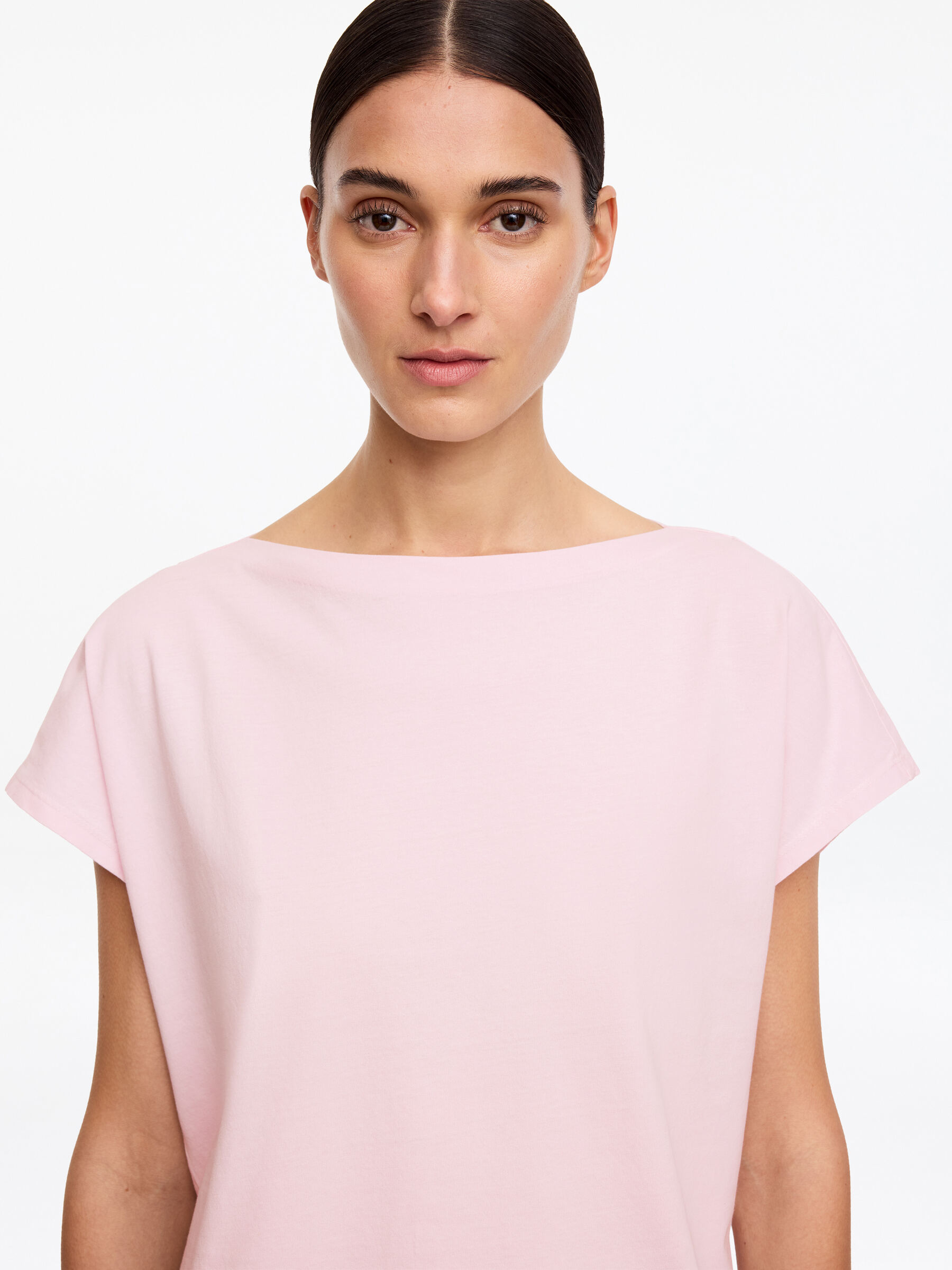 Cap-Sleeve Top - Pink - Loose fit - Women - StillMedia/Lookbook - 4