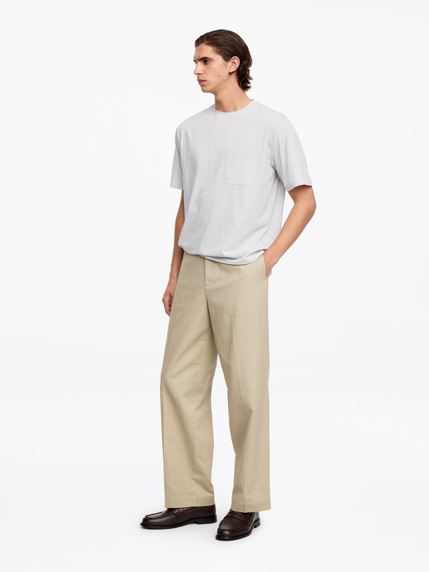 Relaxed Cotton T-Shirt - Grey - Relaxed fit - Men - StillMedia/Lookbook - 5