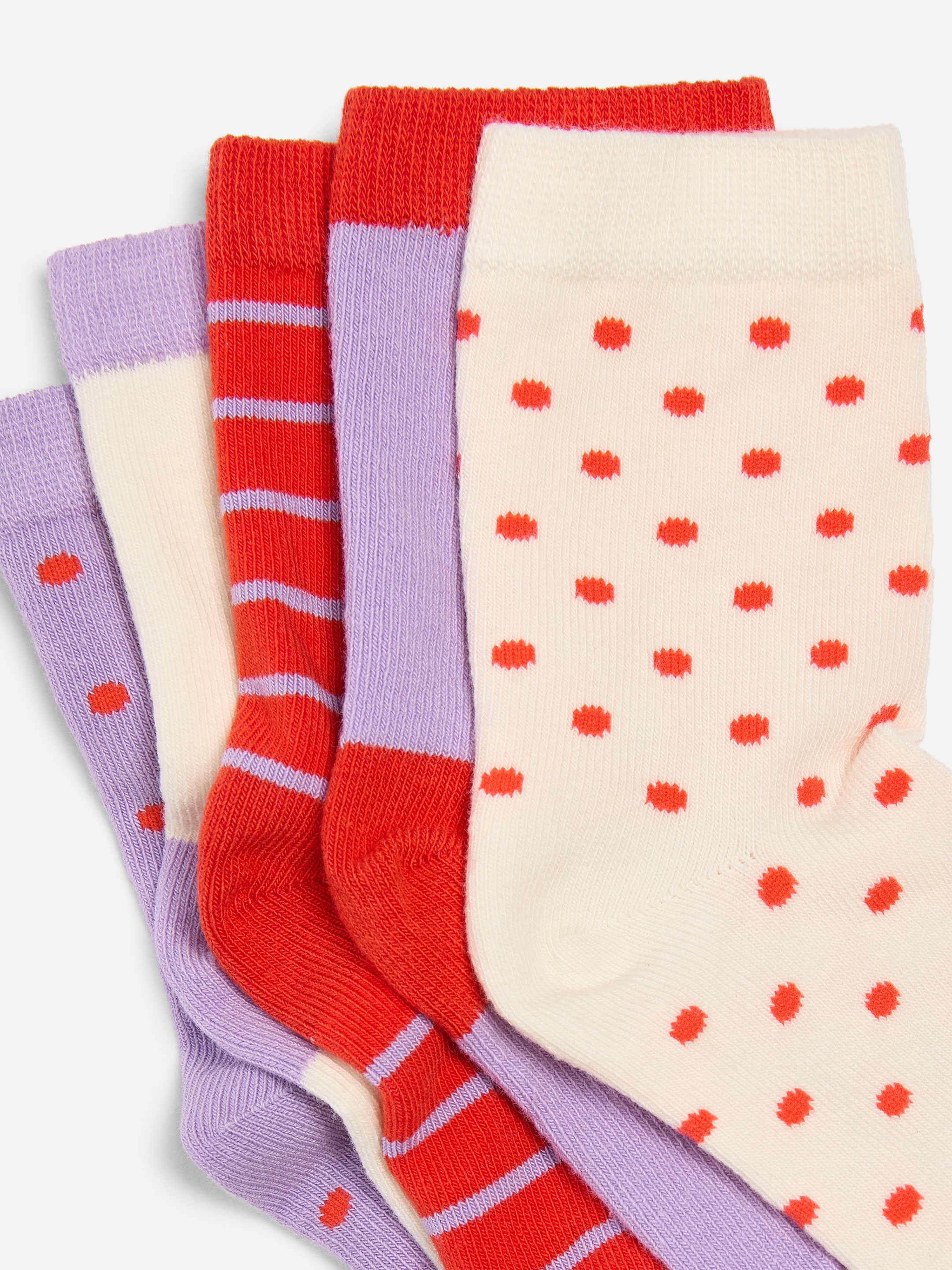 Baumwollsocken, 5er-Pack - Flieder/Rot - children - StillMedia/DescriptiveDetail - 2