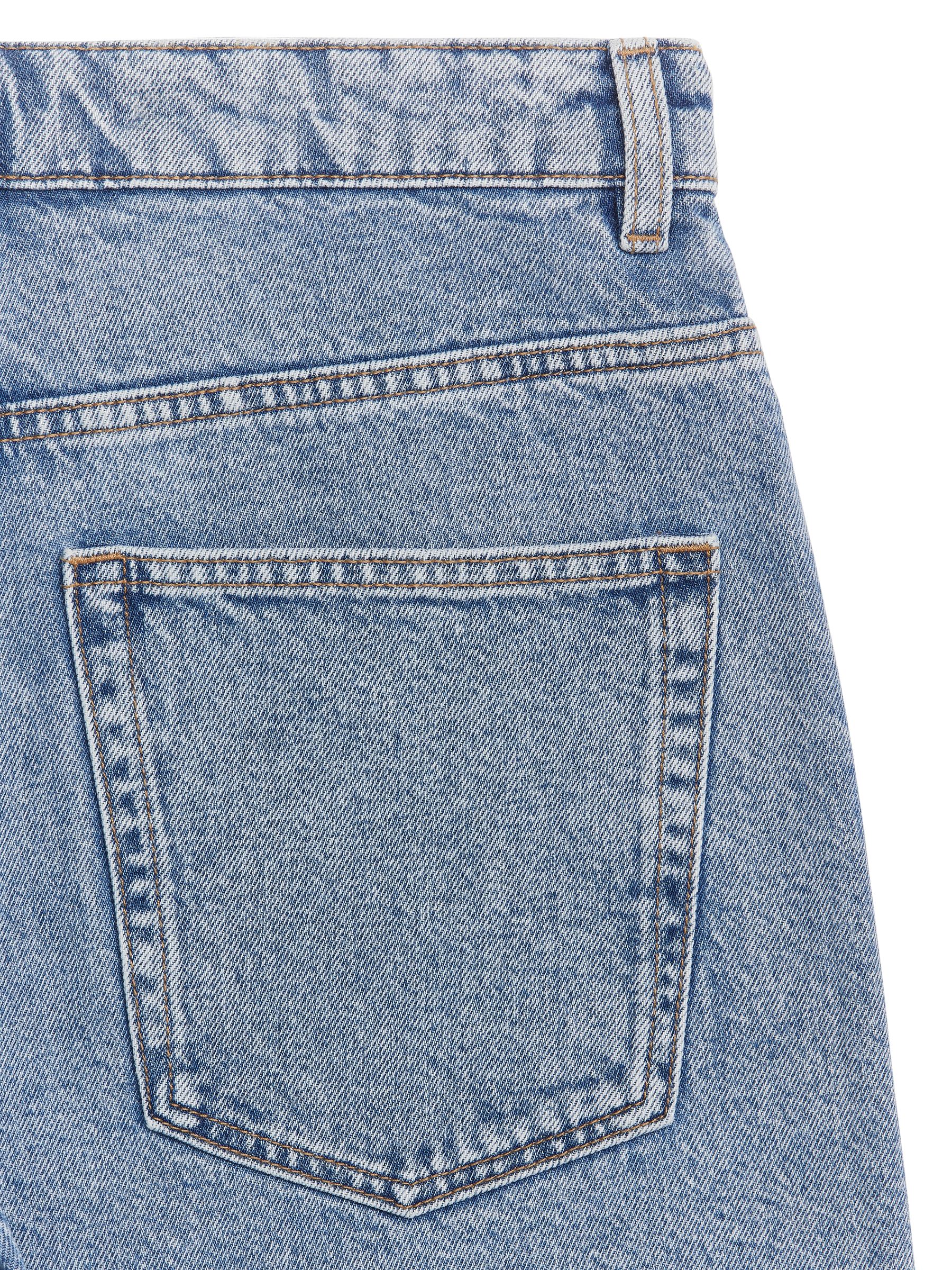 High Waist Non-Stretch Denim Shorts - Light Blue - Relaxed fit - Women - StillMedia/DescriptiveDetail - 11