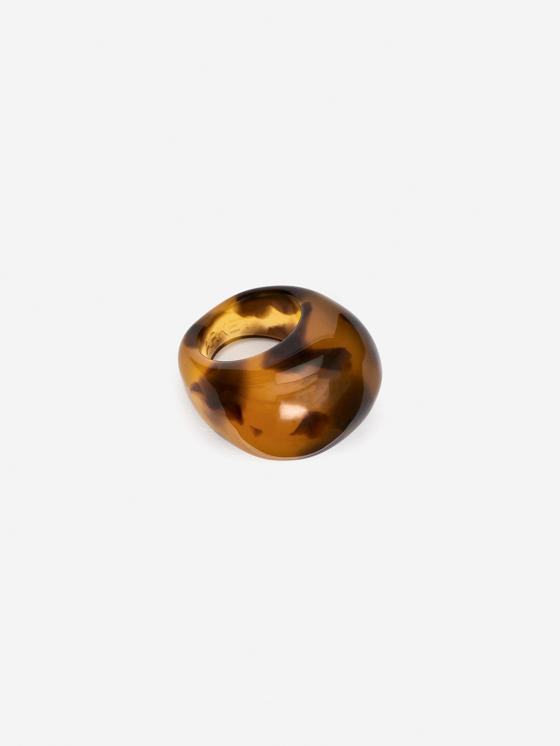 Chunky ring - Sköldpaddsmönstrad/brun - Women - StillMedia/DescriptiveStillLife - 1