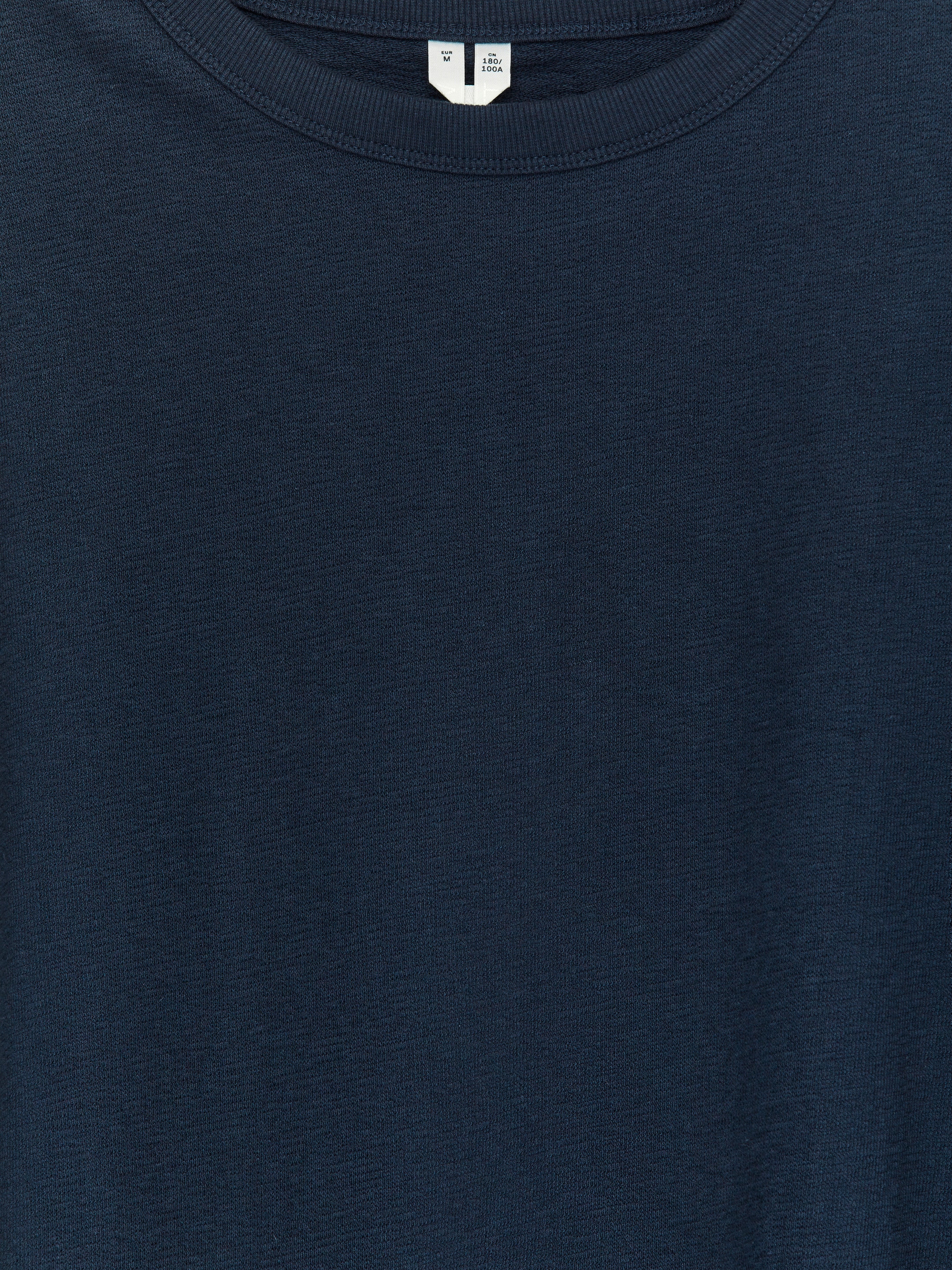T-shirt décontracté en tissu bouclé - Bleu foncé - Loose fit - Homme - StillMedia/DescriptiveDetail - 1