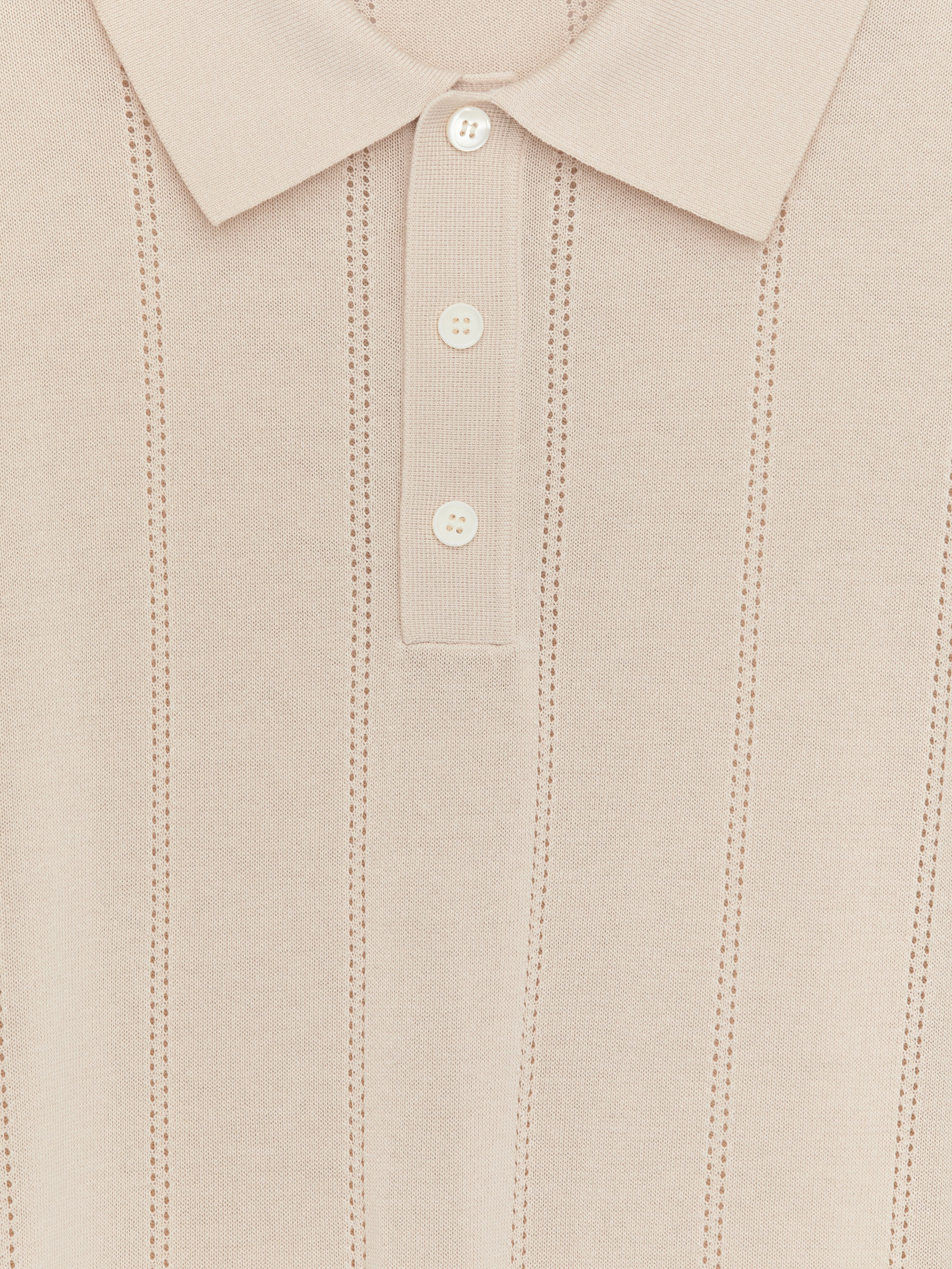Poloshirt im Pointelle-Strick - Beige - Regular Fit - Men - StillMedia/DescriptiveDetail - 2