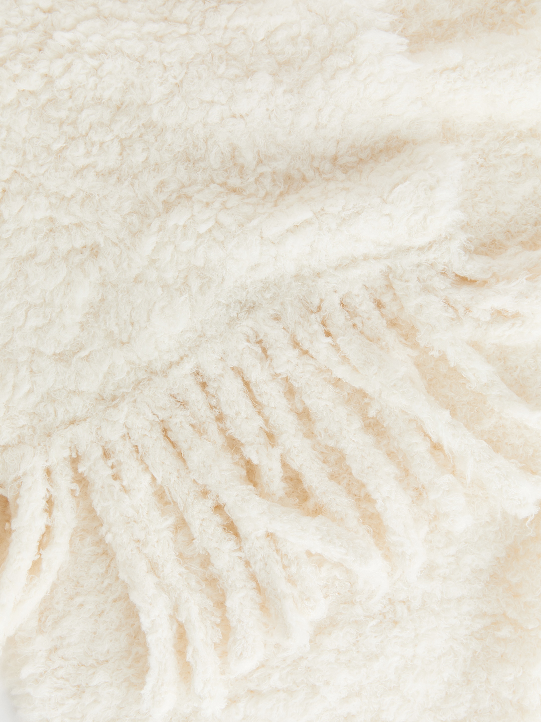 View larger image: Bouclé Scarf - Off-White - Ladies | H&M GB 2