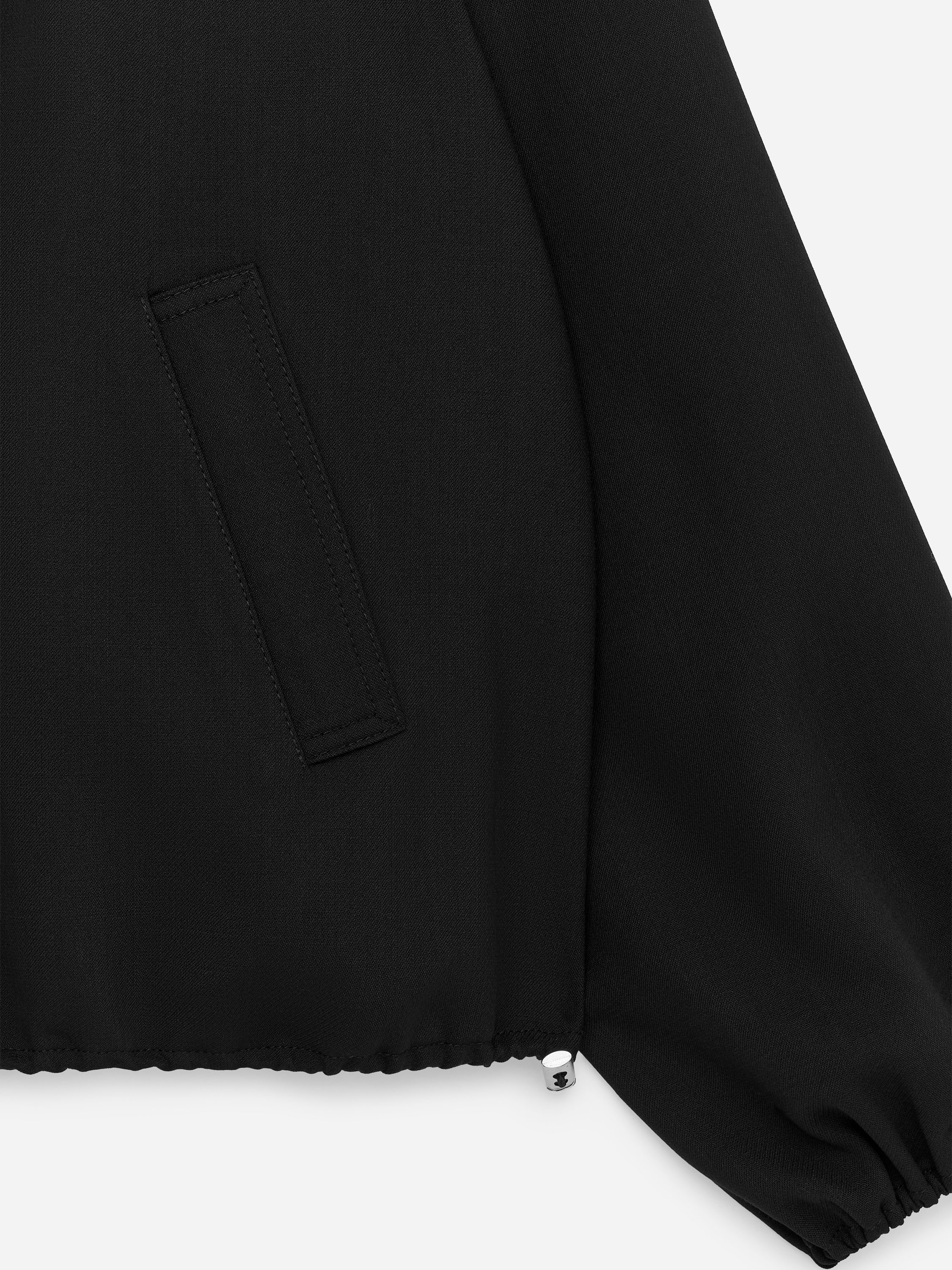 Bubble-Hem Jacket - Black - Relaxed fit - Women - StillMedia/DescriptiveDetail - 2