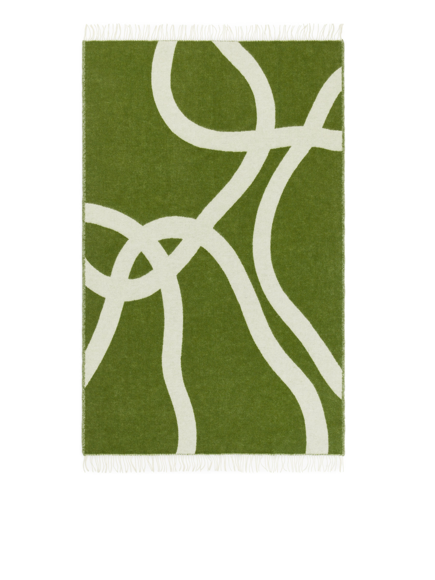 Wolldecke von Klippan - Grün/Cremeweiß - Haushaltswaren - StillMedia/DescriptiveStillLife - 2