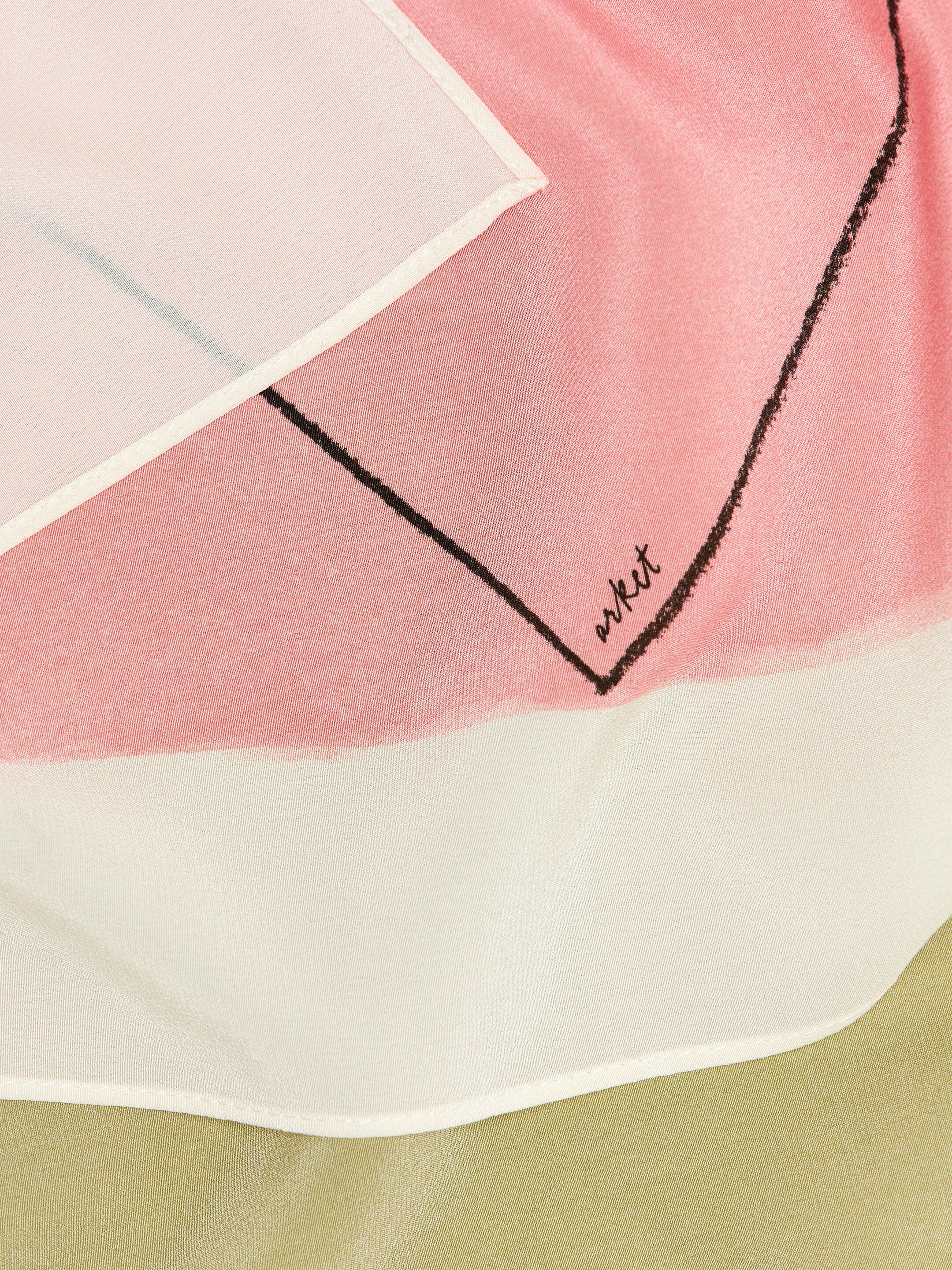 Zobacz większy obraz: Printed Silk Scarf - Biały/zielony/różowy - ONA | H&M PL 2