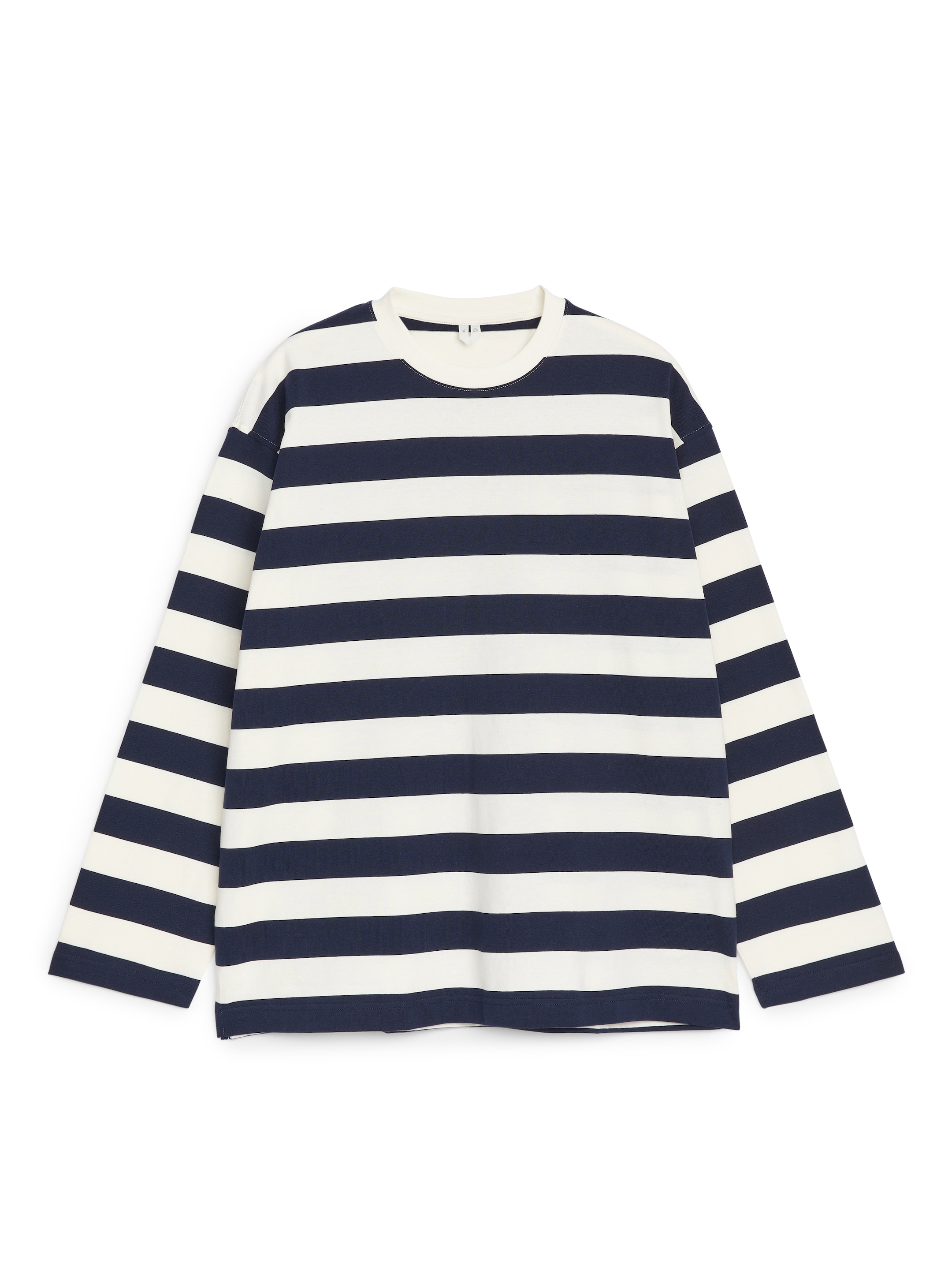 Randig T-shirt - Offwhite/blå - Loose fit - Men - StillMedia/DescriptiveStillLife - 1