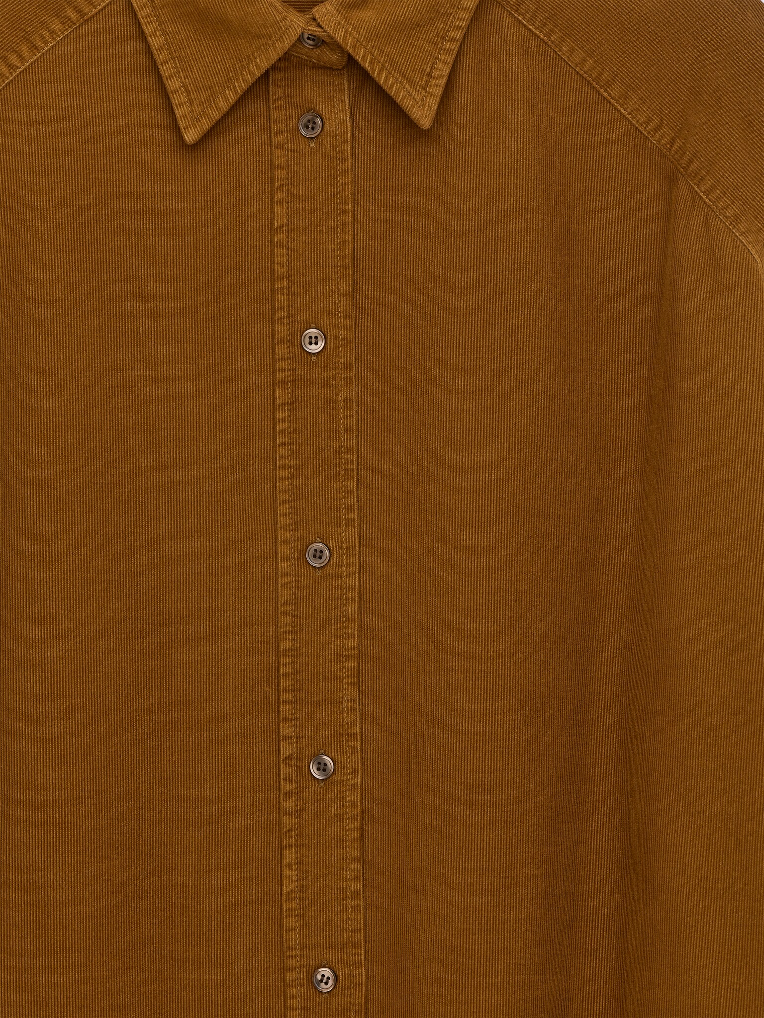 Chemise en velours côtelé - Moutarde foncé - 5