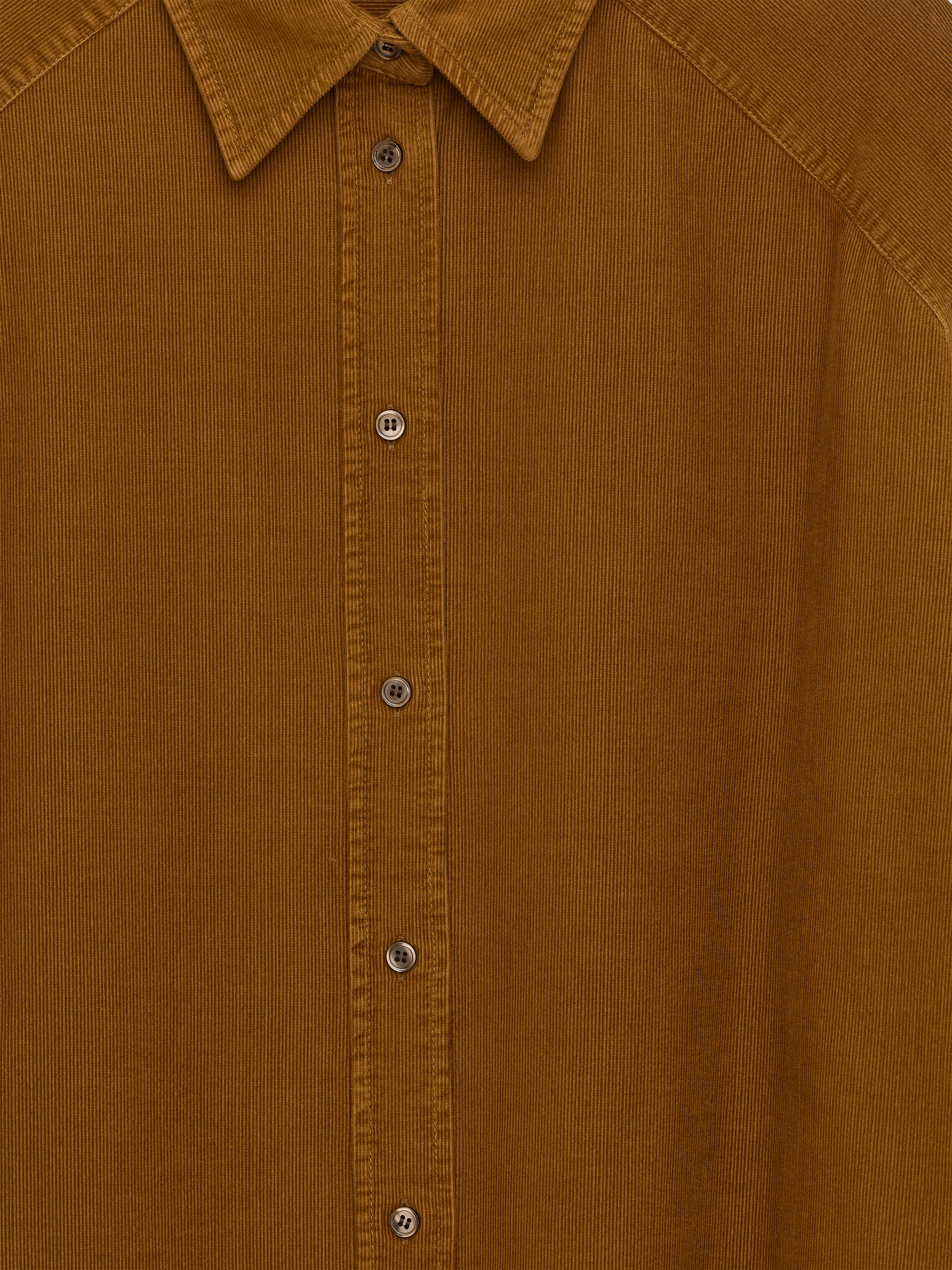 Corduroy Shirt - Dark Mustard - Oversized - Women - StillMedia/DescriptiveDetail - 2