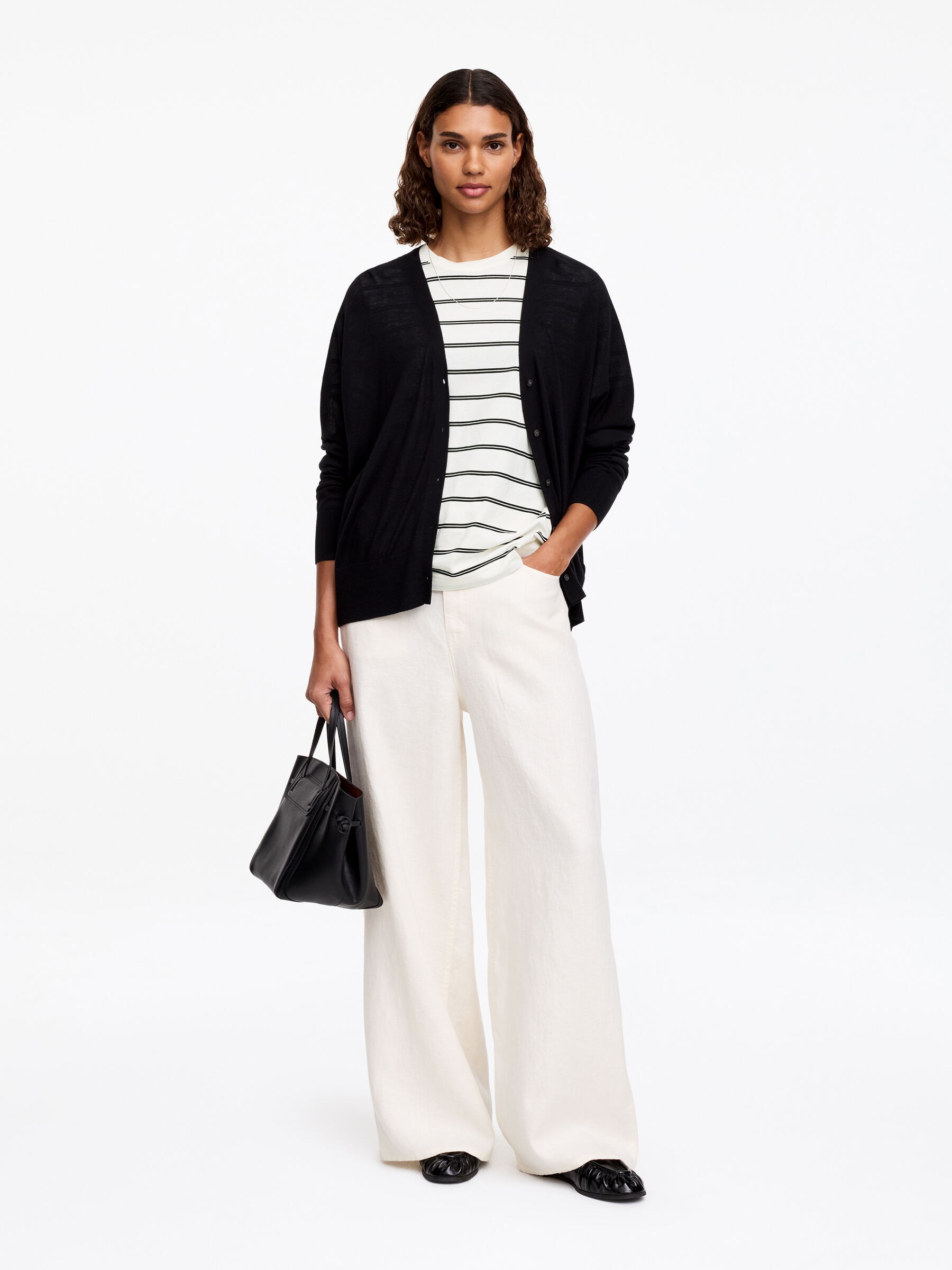 T-shirt signature à manches courtes - Blanc/Noir - Regular fit - Femme - StillMedia/Lookbook - 3
