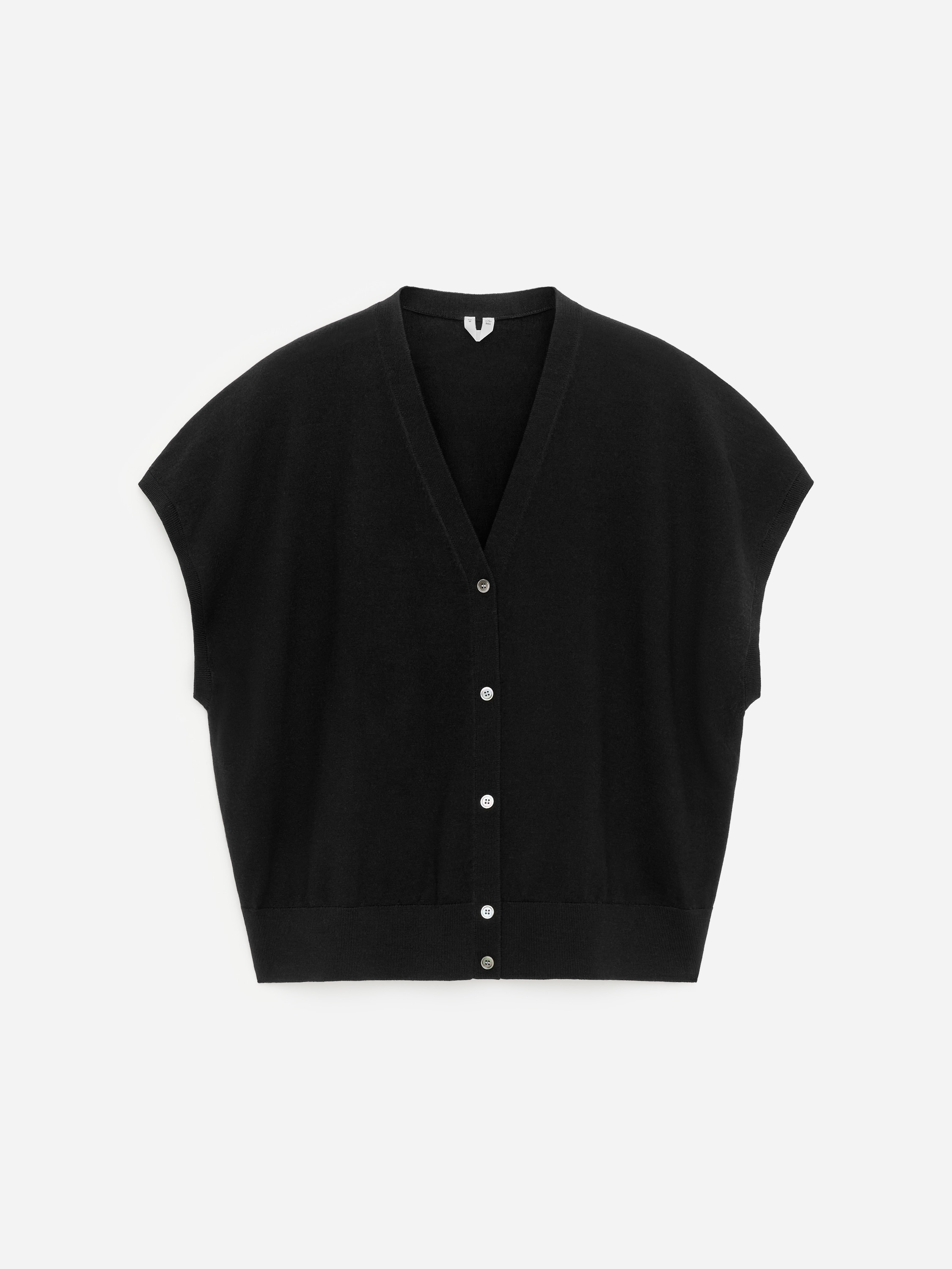 Vest van merinowol - Zwart