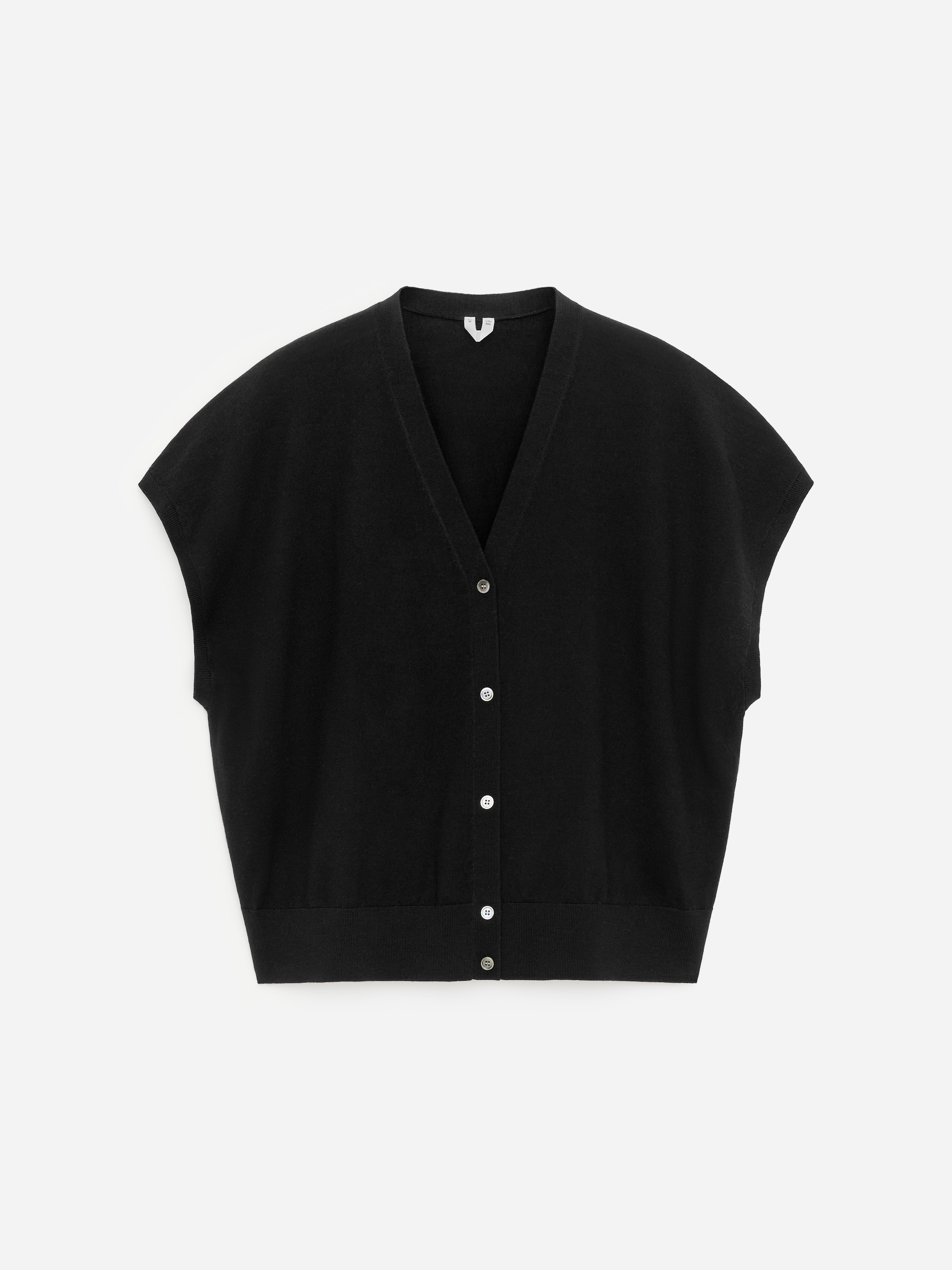 Merino Wool Vest - Black - Loose fit - Women - StillMedia/DescriptiveStillLife - 1