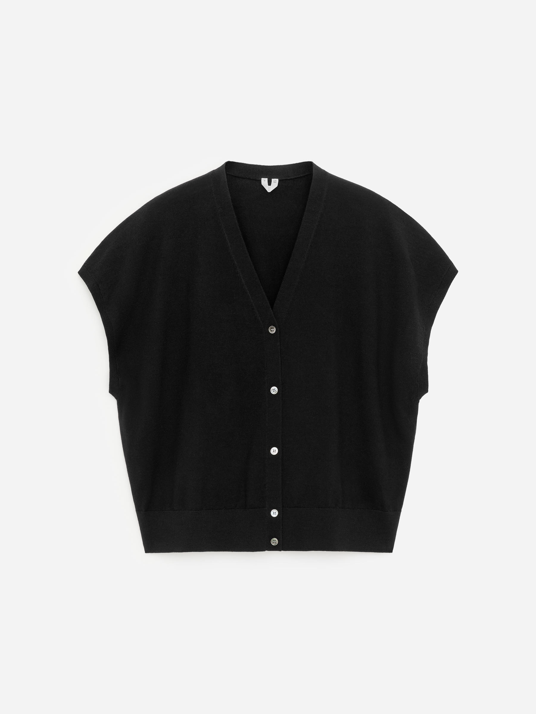 Merino Wool Vest - Black - Loose fit - Women - StillMedia/DescriptiveStillLife - 1