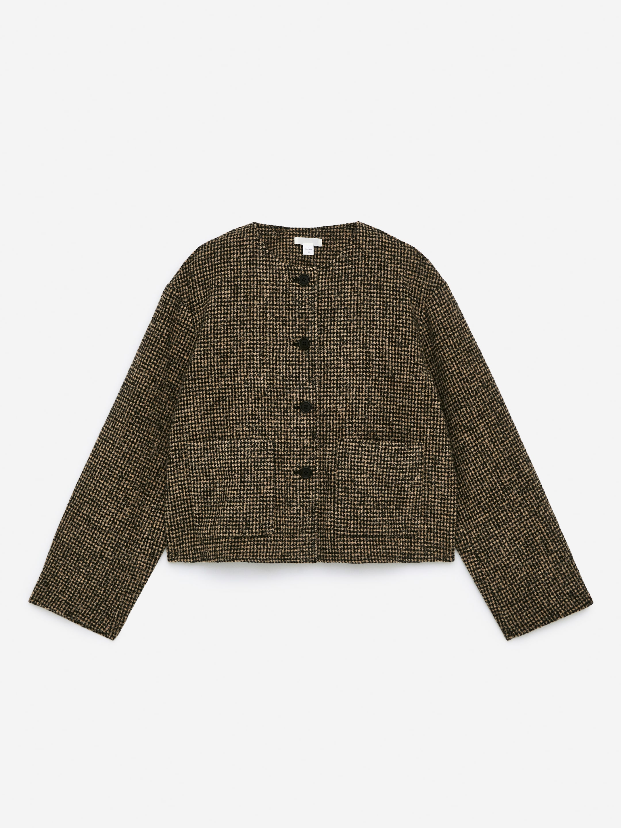 Se større billede: Overshirt i uldblend - Brun - DAME | H&M DK 1
