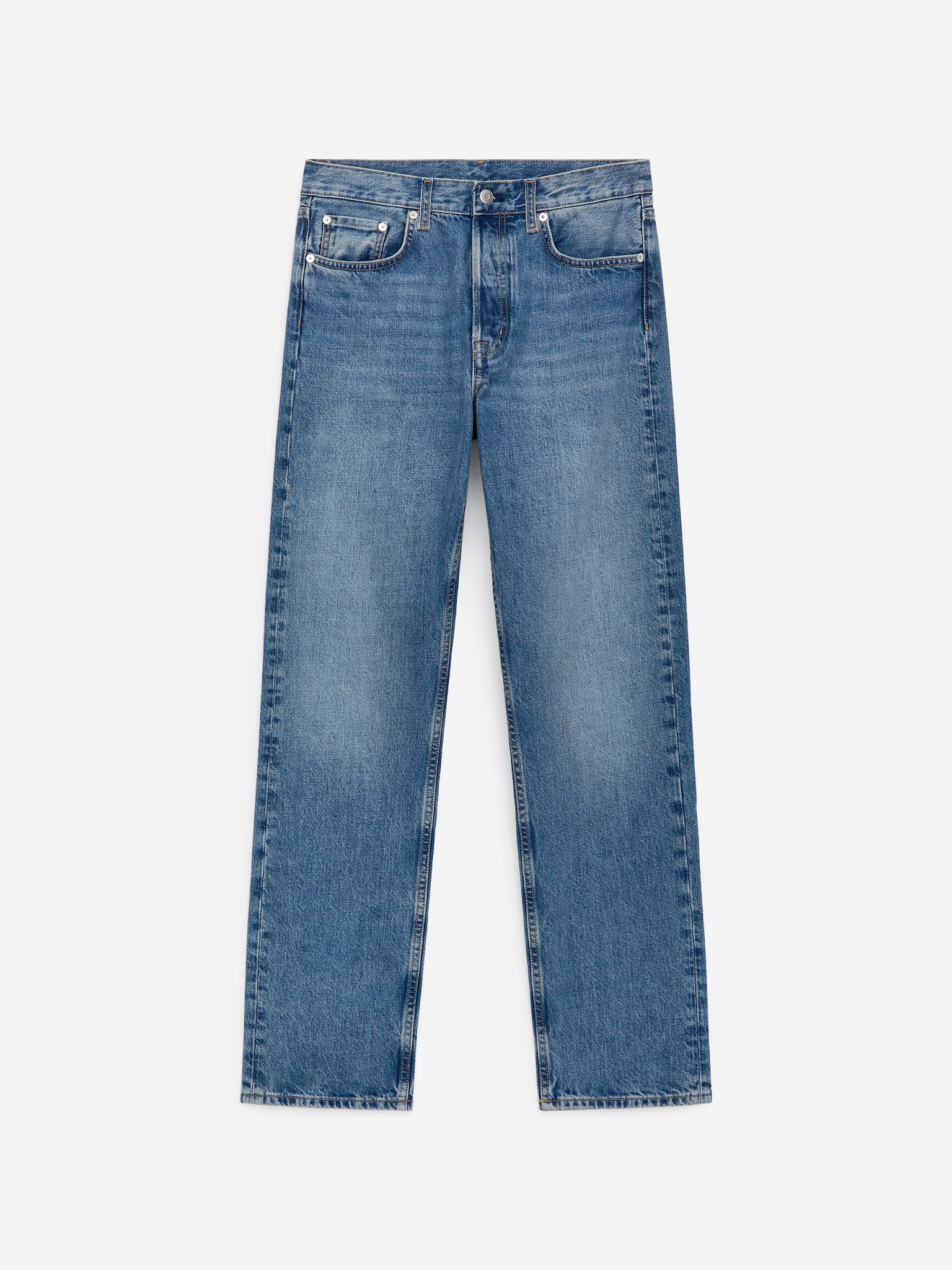 SNOW Straight Jeans - Mittelblau/Cremeweiß/Weiß/Taubenblau/Schwarz