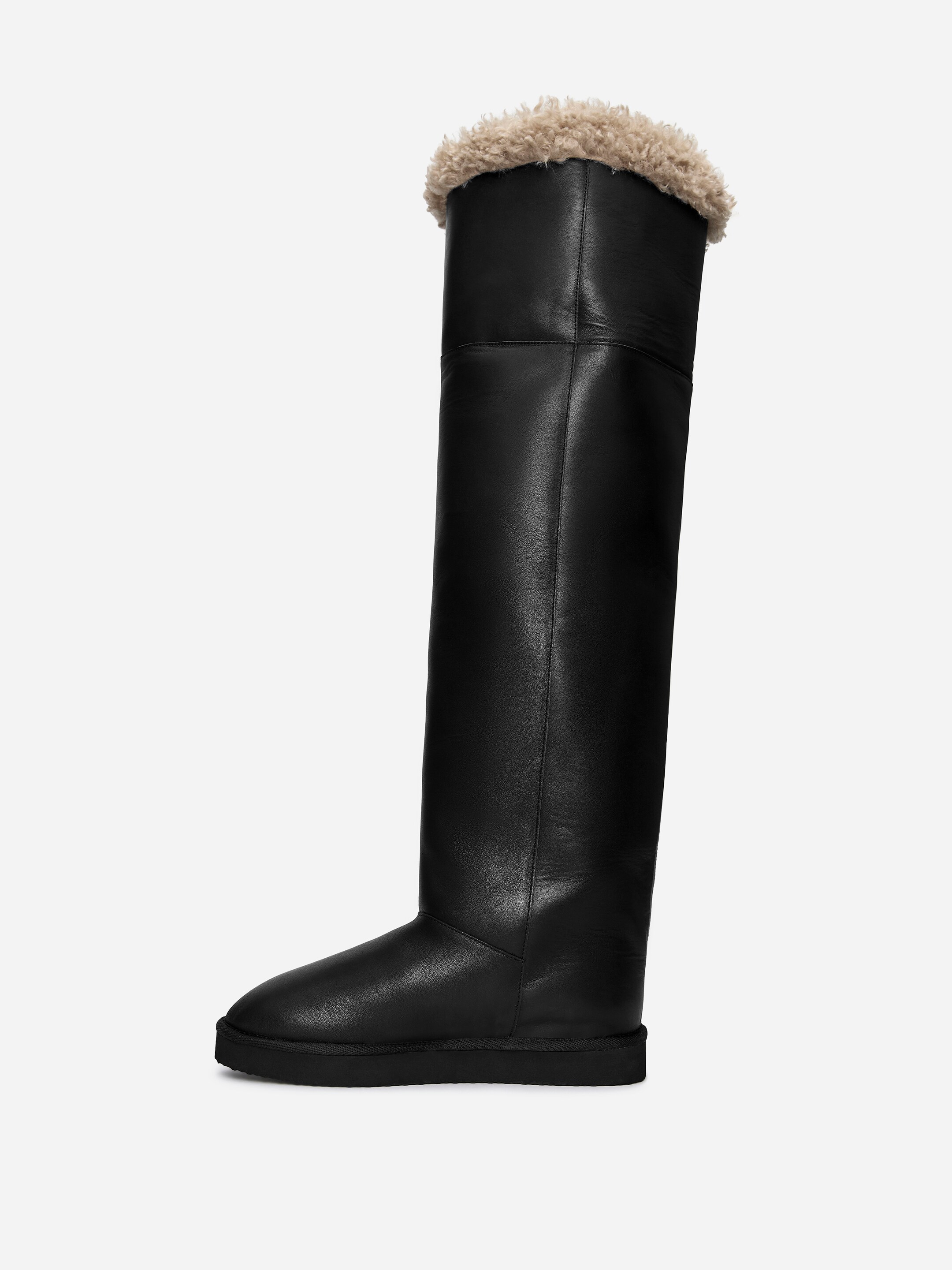 Zobraziť väčší obrázok: Kožené čižmy nad kolená - Čierna | H&M SK 6