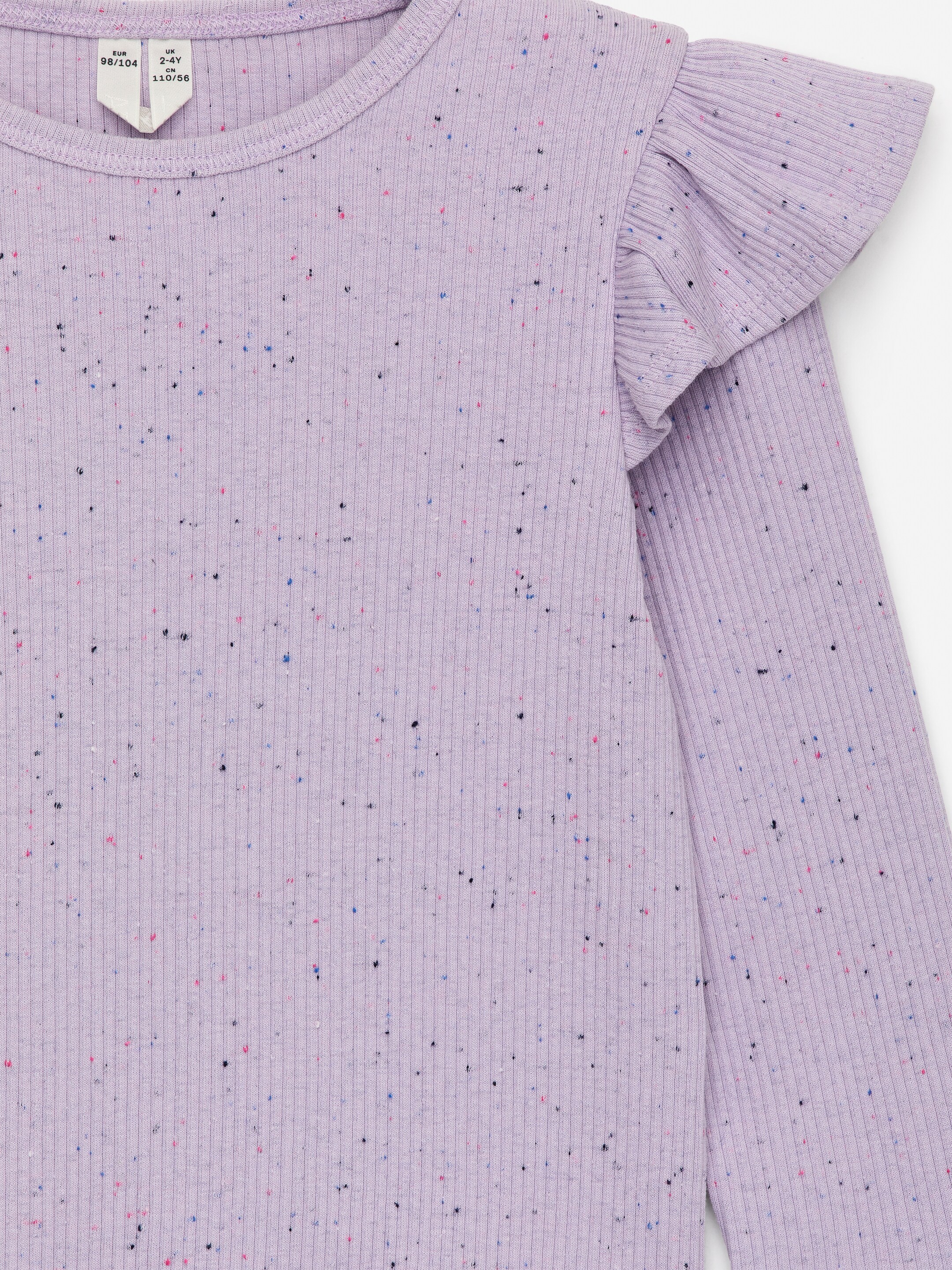 Gerüschtes Jersey-Oberteil - Flieder/Noppen - Slim Fit - Kinder - StillMedia/DescriptiveDetail - 1