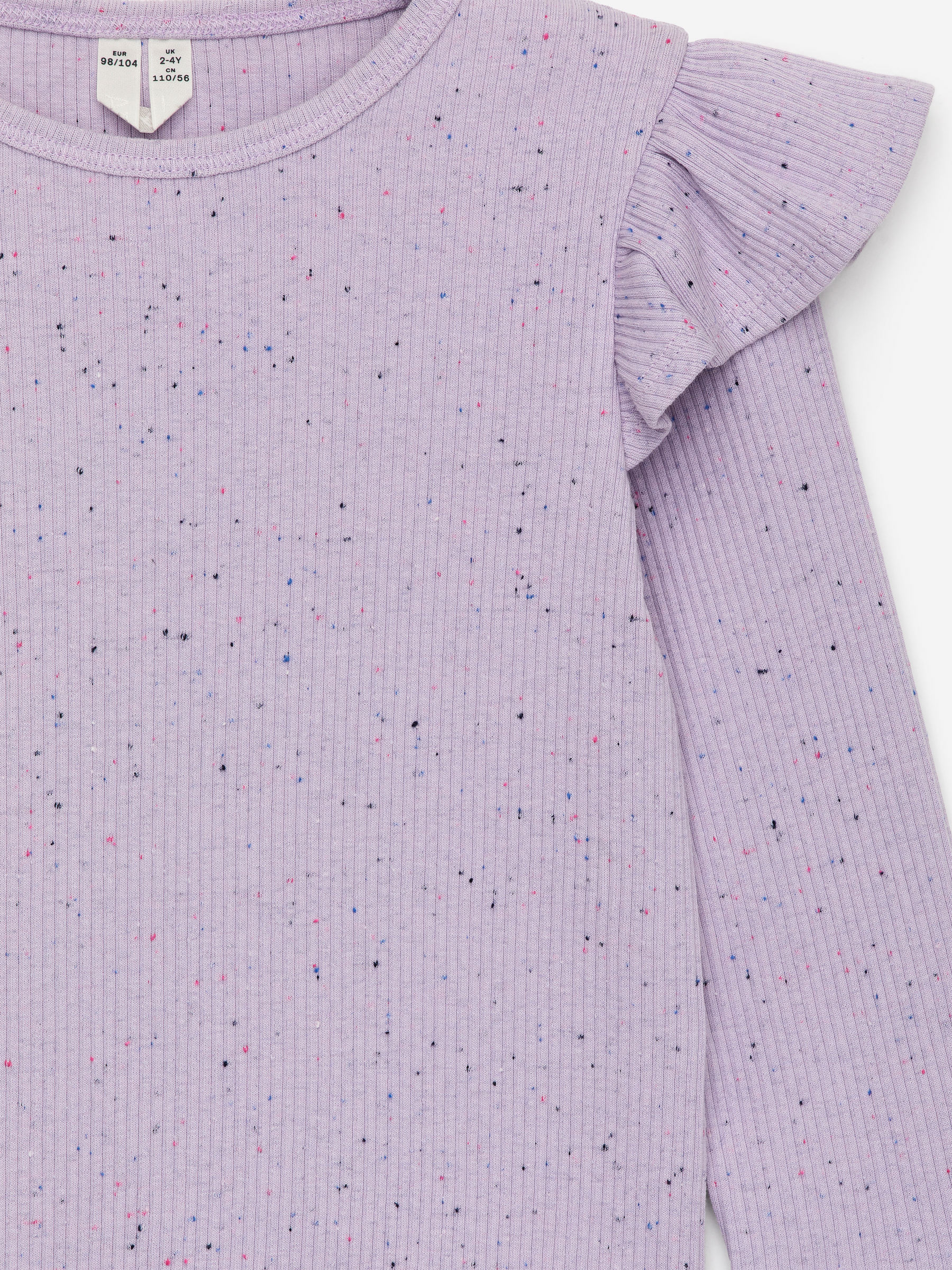 Gerüschtes Jersey-Oberteil - Flieder/Noppen - Slim Fit - Kinder - StillMedia/DescriptiveDetail - 1