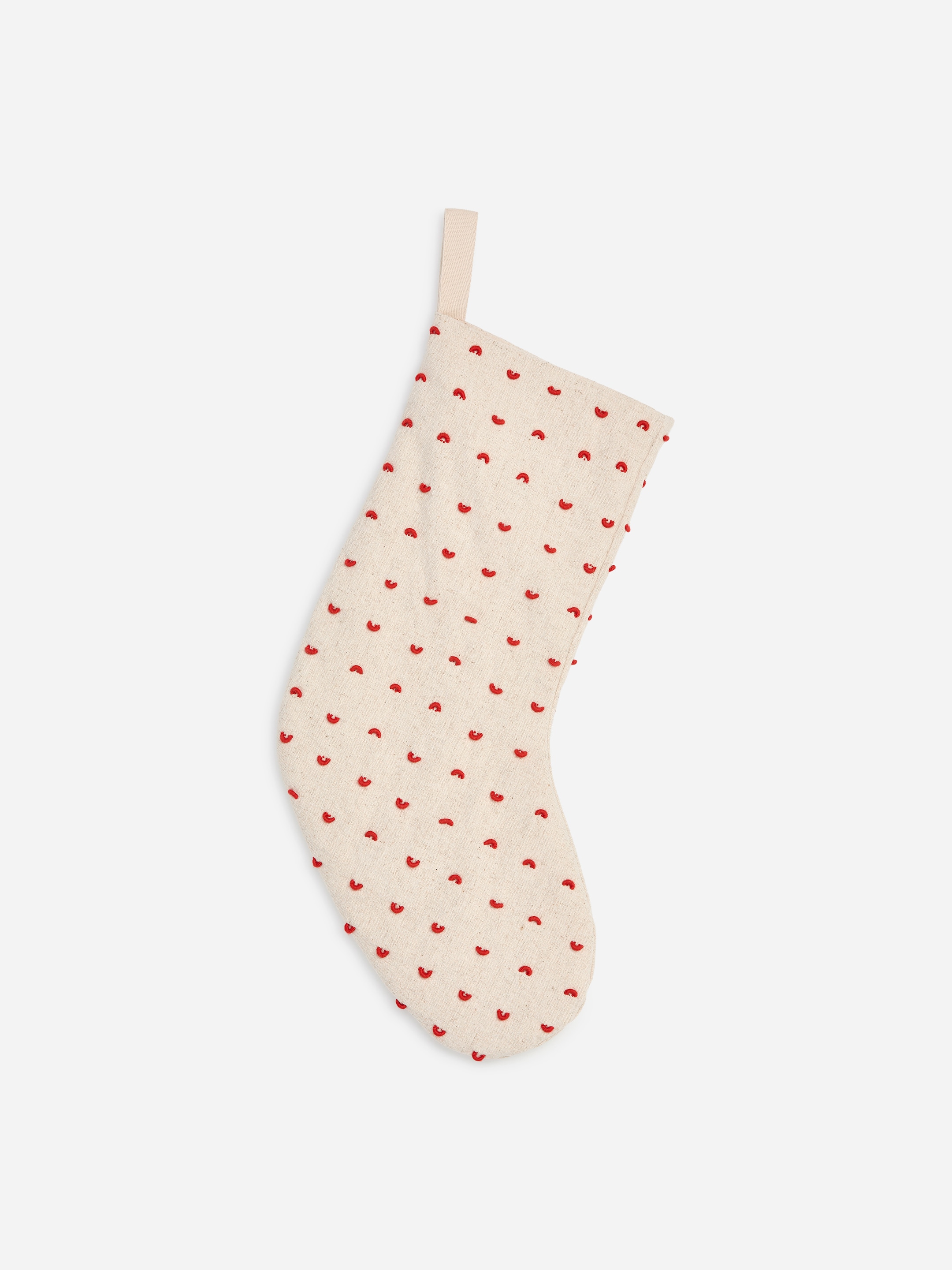 Broderad julstrumpa-White-20541