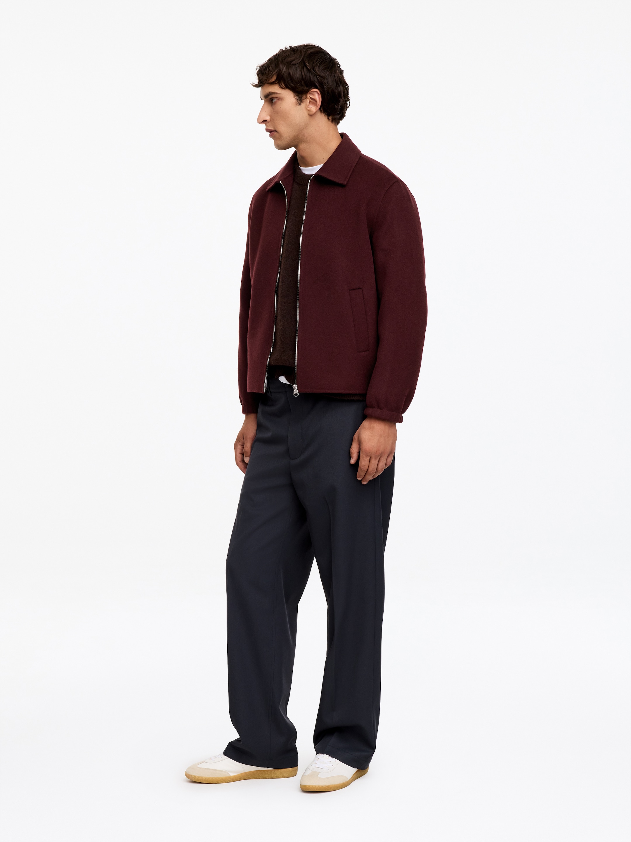 Wool Blend Doublé Jacket - Wine Red - Regular fit - men - StillMedia/Lookbook - 6