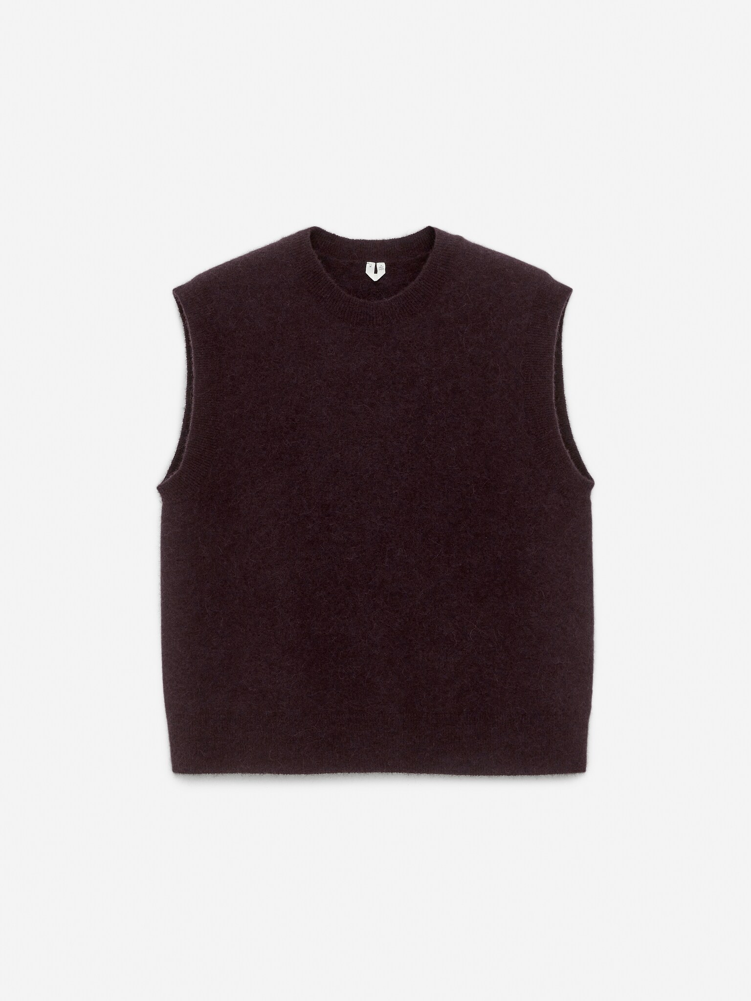 Gilet en mélange de laine et d'alpaga - Bordeaux/Vert foncé/Bleu foncé - 2