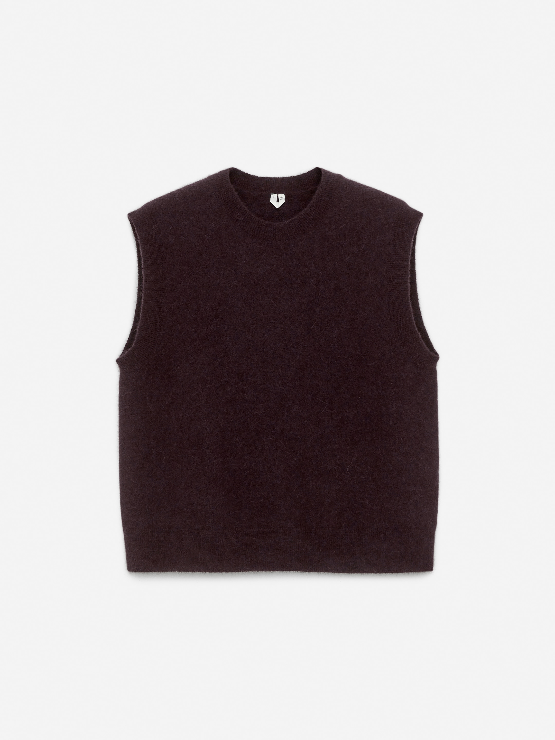 Alpaca-Wool Blend Vest-#330F1A-14156