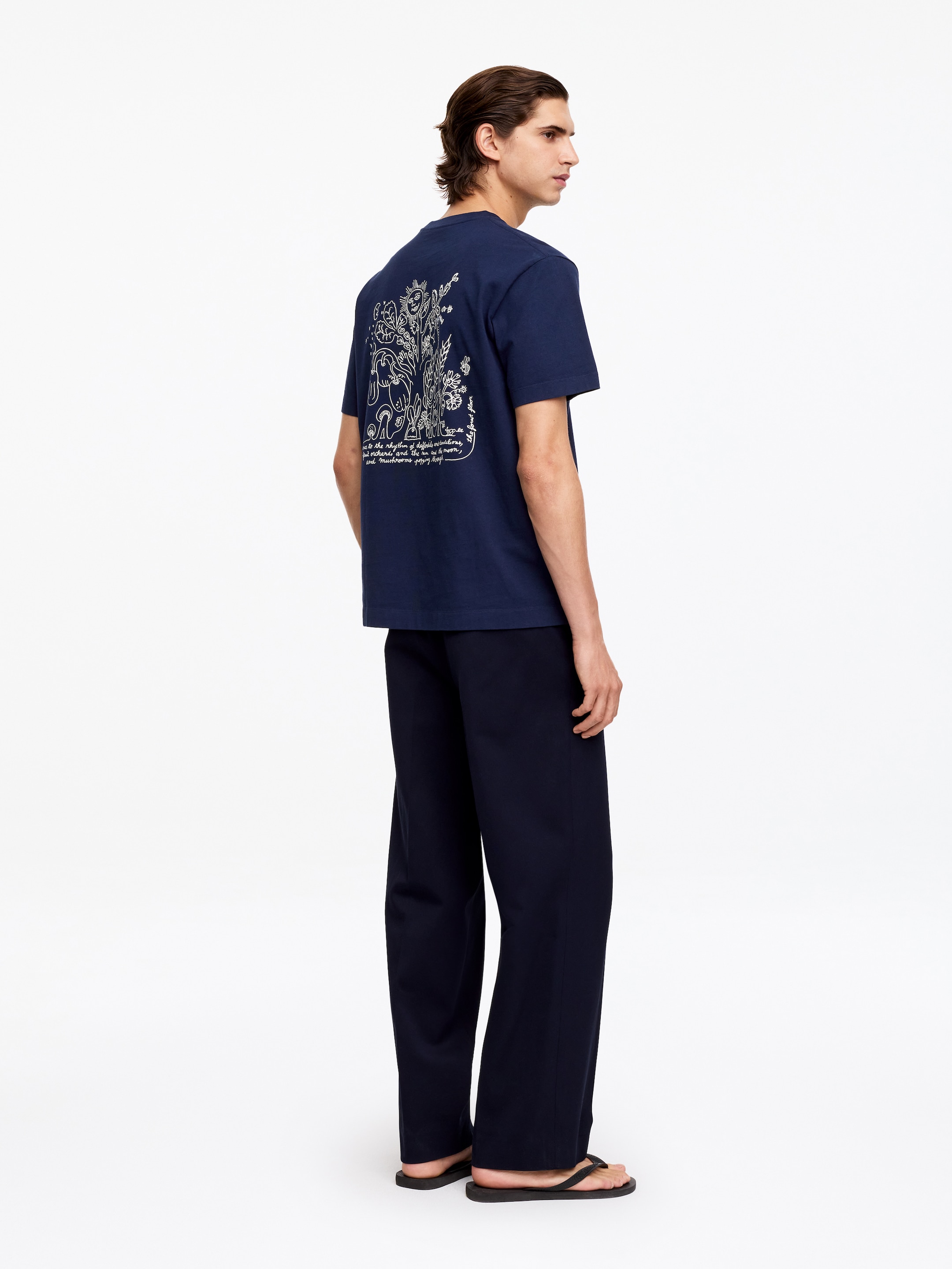 Camiseta con estampado ARKET CAFÉ - Azul oscuro - Corte holgado - Café - StillMedia/Lookbook - 3