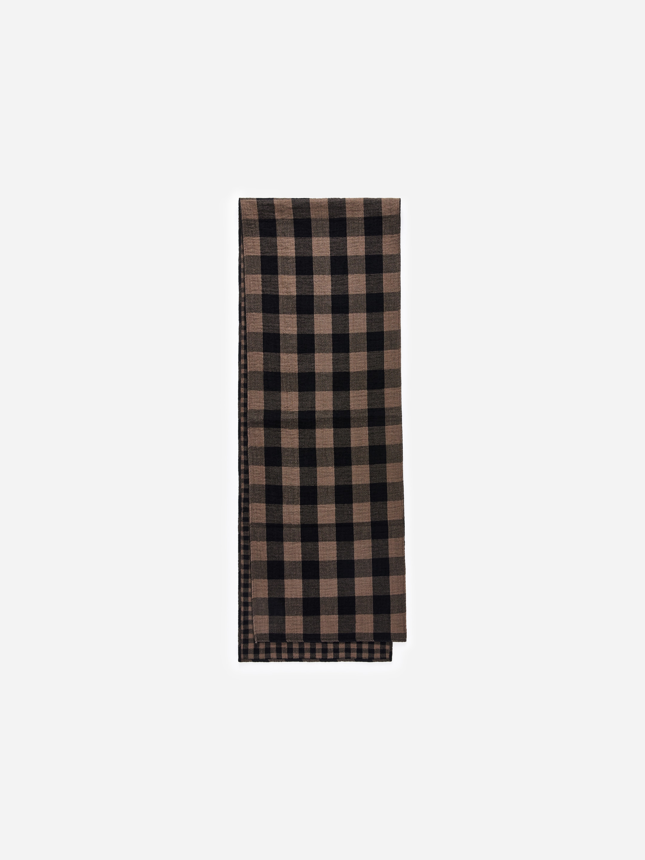 Rutig bomullsscarf-#6C655F-17730