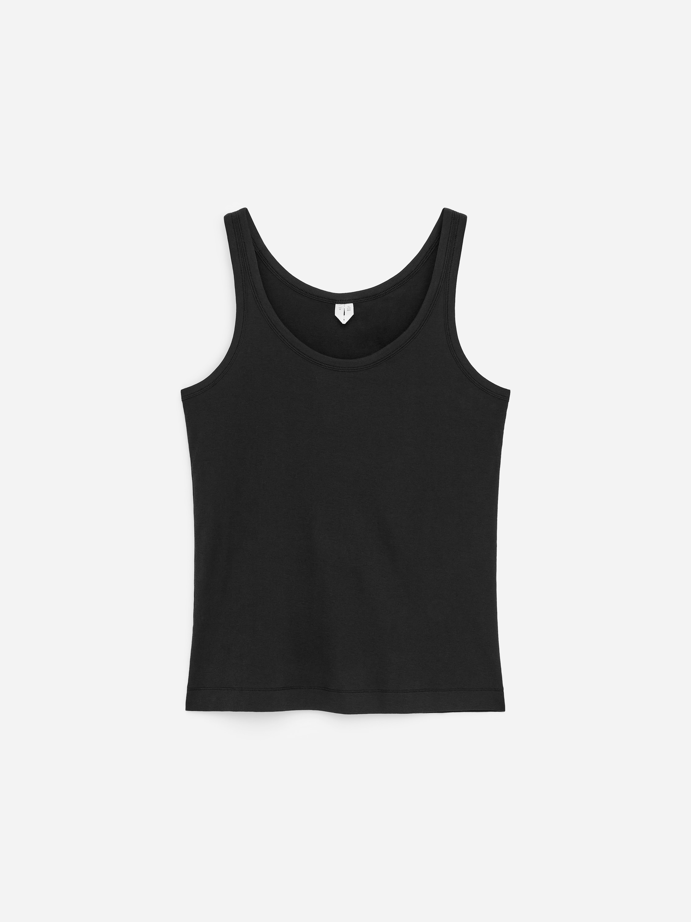 Tanktop med rund hals - Svart/Hvit