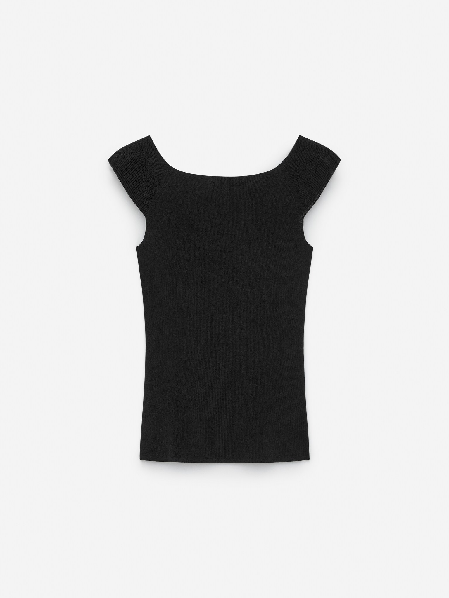 Πλεκτό Τοπ με Γυμνούς Ώμους - Μαύρο