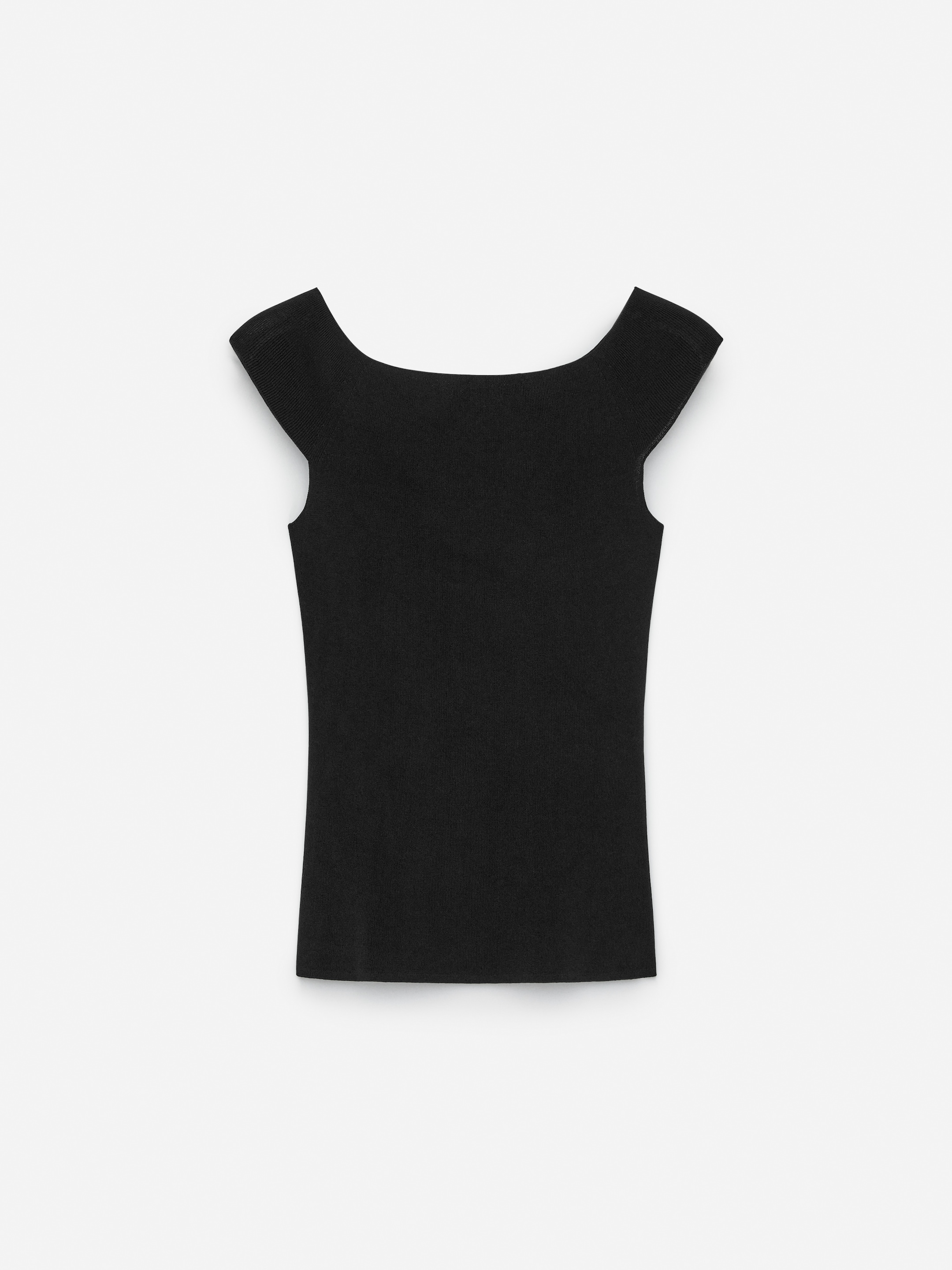 Knitted Off-Shoulder Top - Black - Slim fit - Women - StillMedia/DescriptiveStillLife - 2