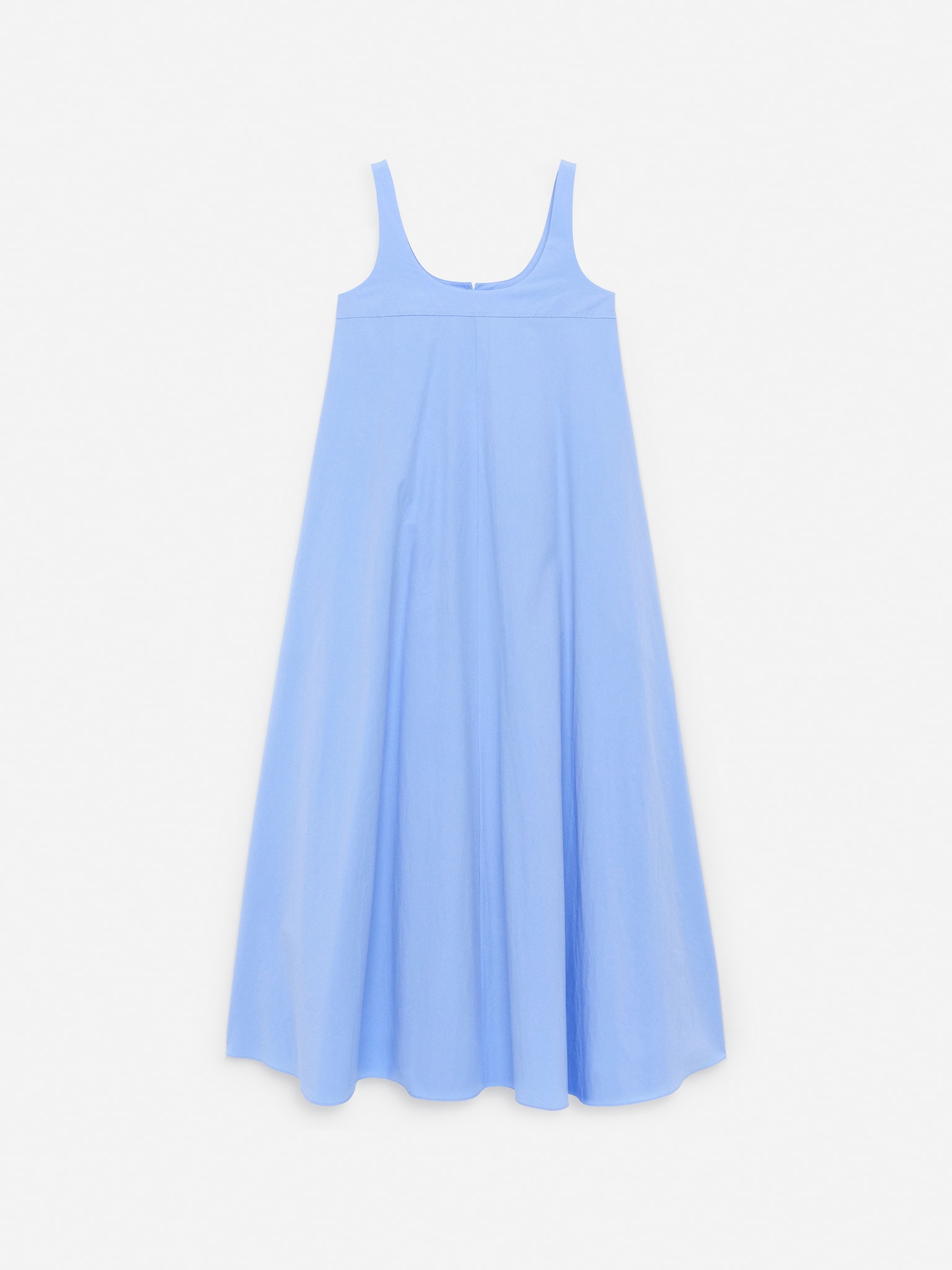 Μακρύ φόρεμα από βαμβάκι - Light Blue/Πράσινο