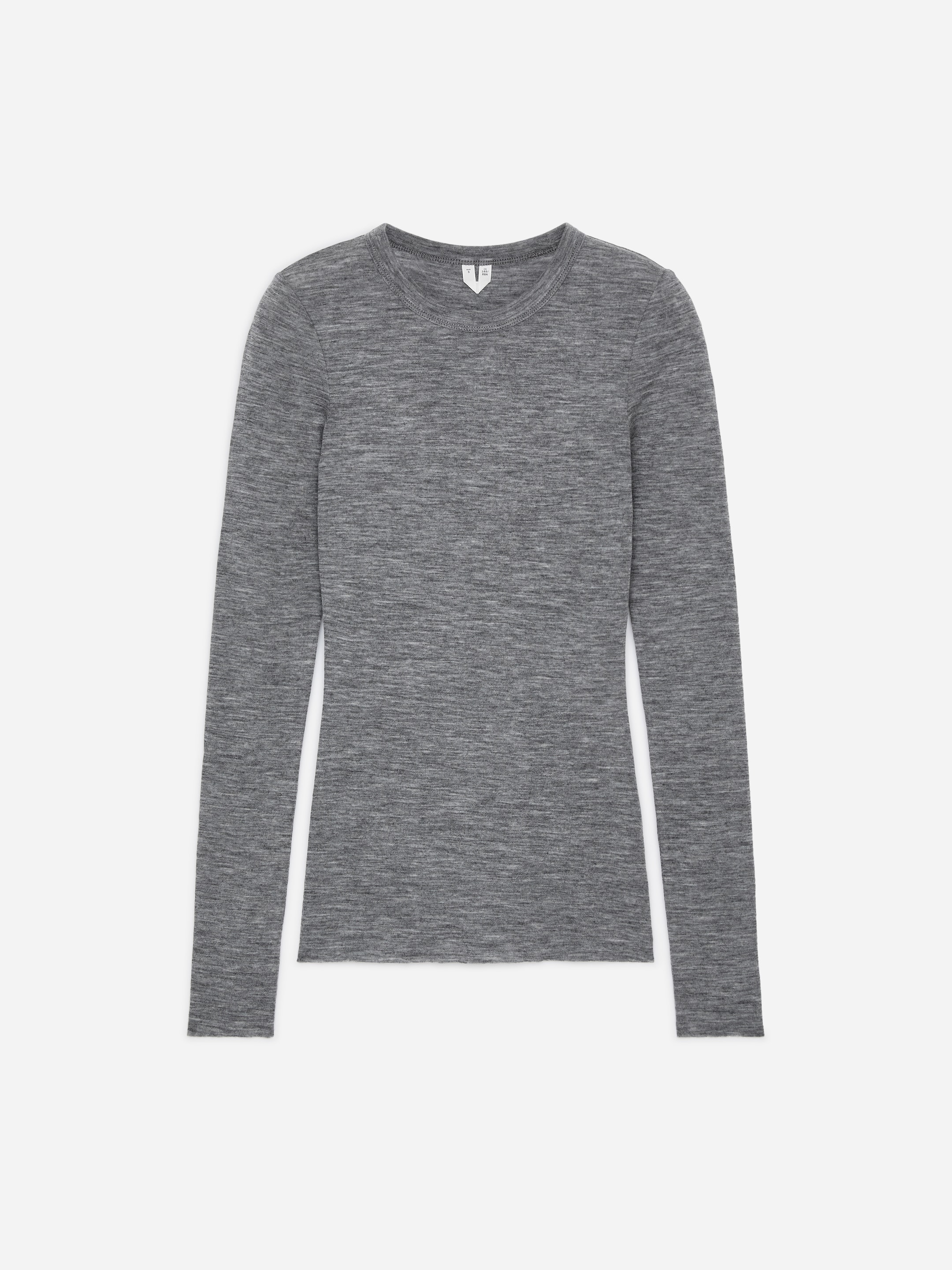 Long-Sleeved Merino Top - Grey - Slim fit - women - StillMedia/DescriptiveStillLife - 1