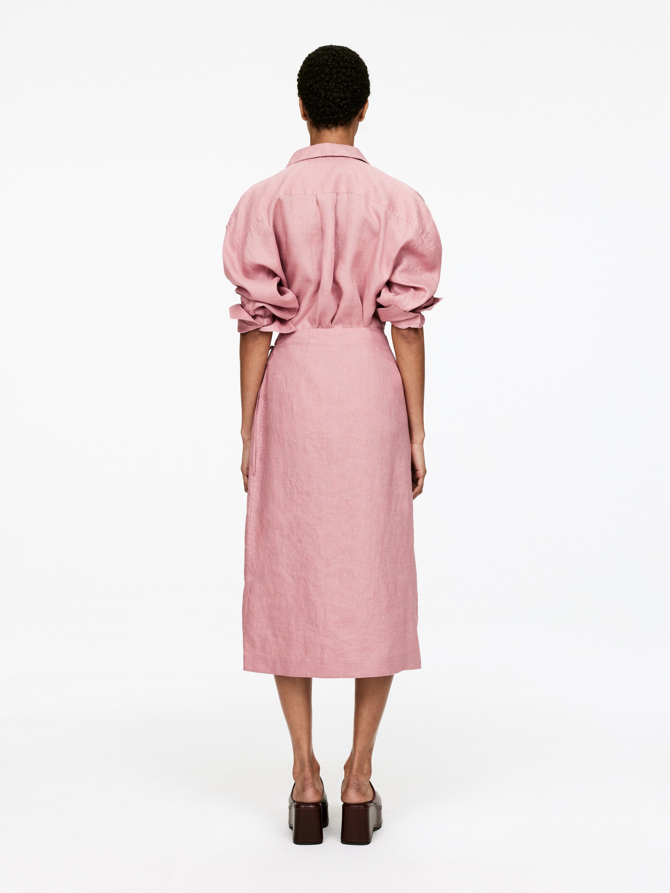 Größeres Bild anzeigen: Leinenhemd - Altrosa - Ladies | H&M AT 3