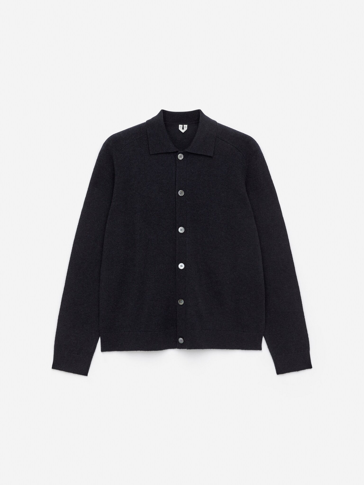 Lammeulls polocardigan - Mørkeblå - 2