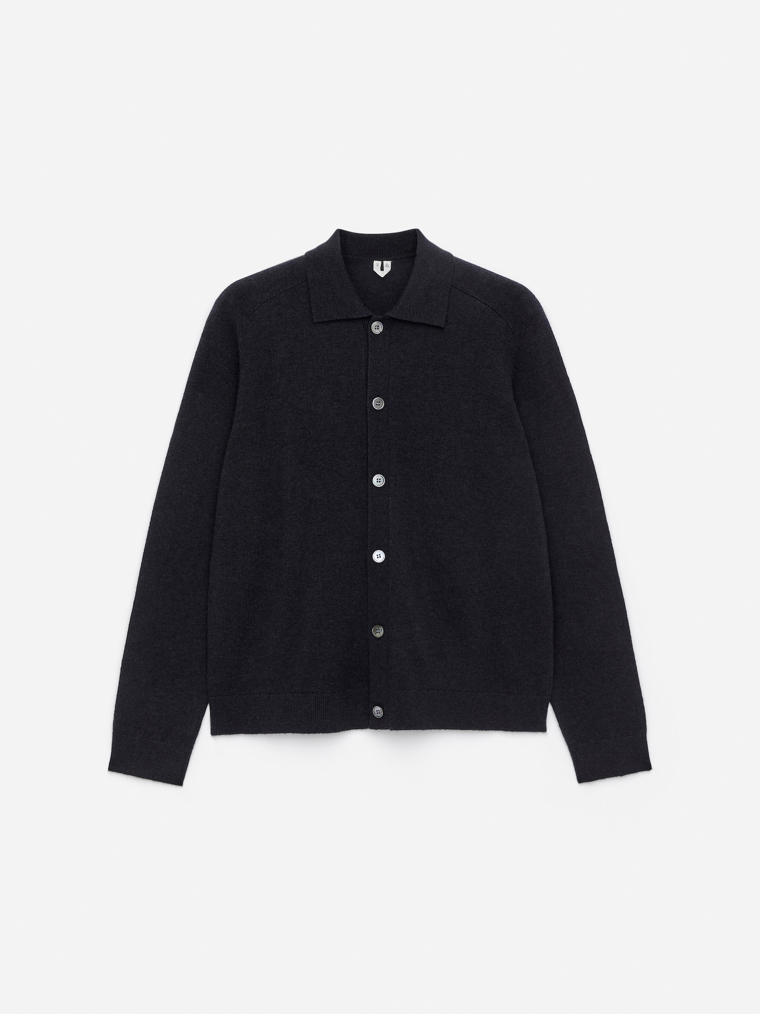 Lammeulls polocardigan - Mørkeblå - 2