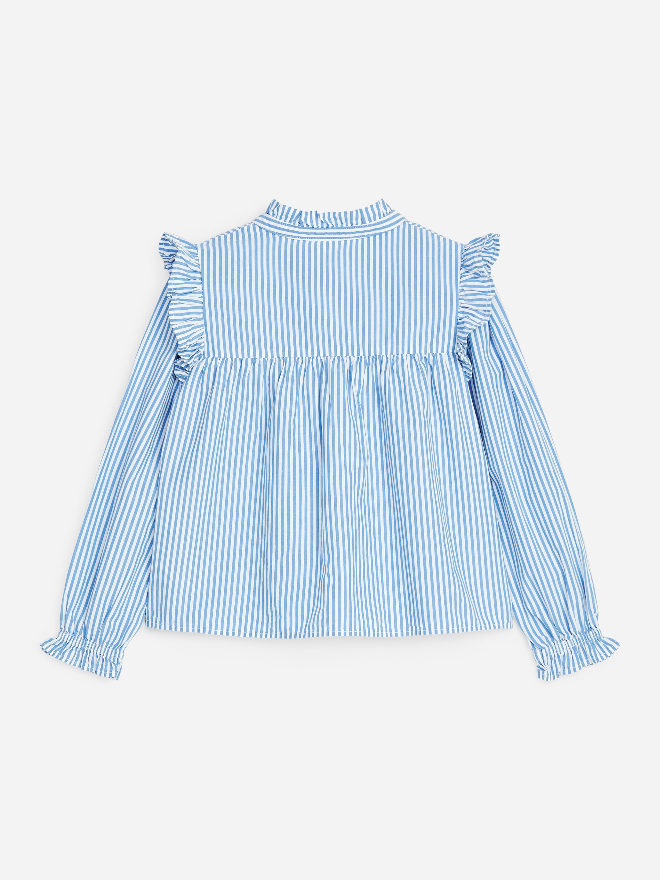 Frill Blouse - Blue/White - Regular fit - Children - StillMedia/DescriptiveStillLife - 3