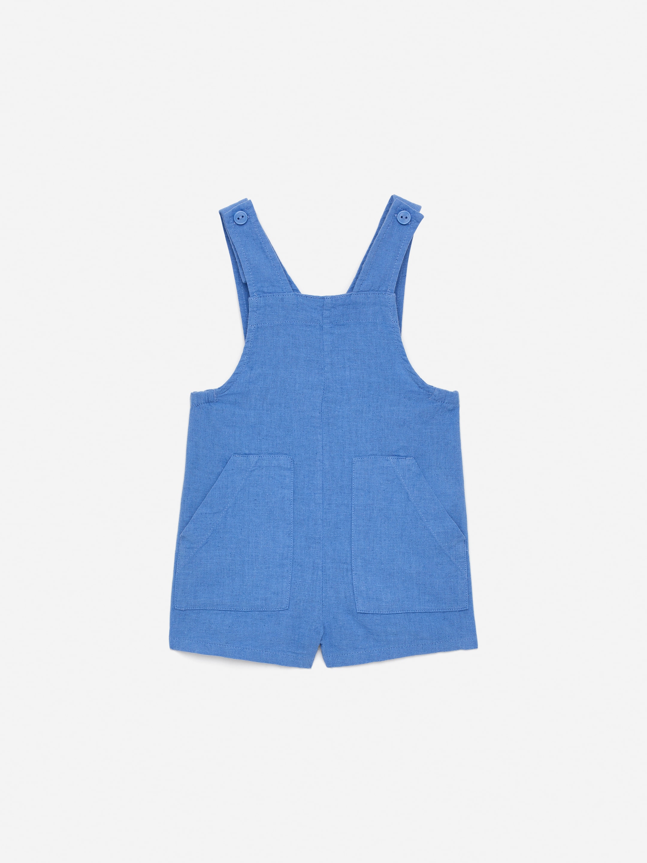 Agrandir l'image: Salopette en lin et coton - Bleu - ENFANT | H&M FR 1