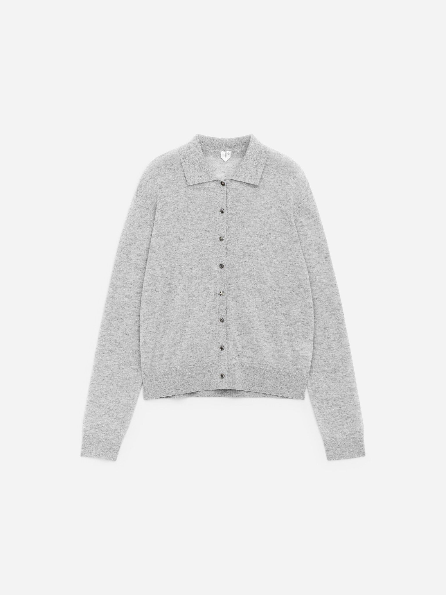 Cardigan din cașmir pur - Gri/Turcoaz deschis - 2