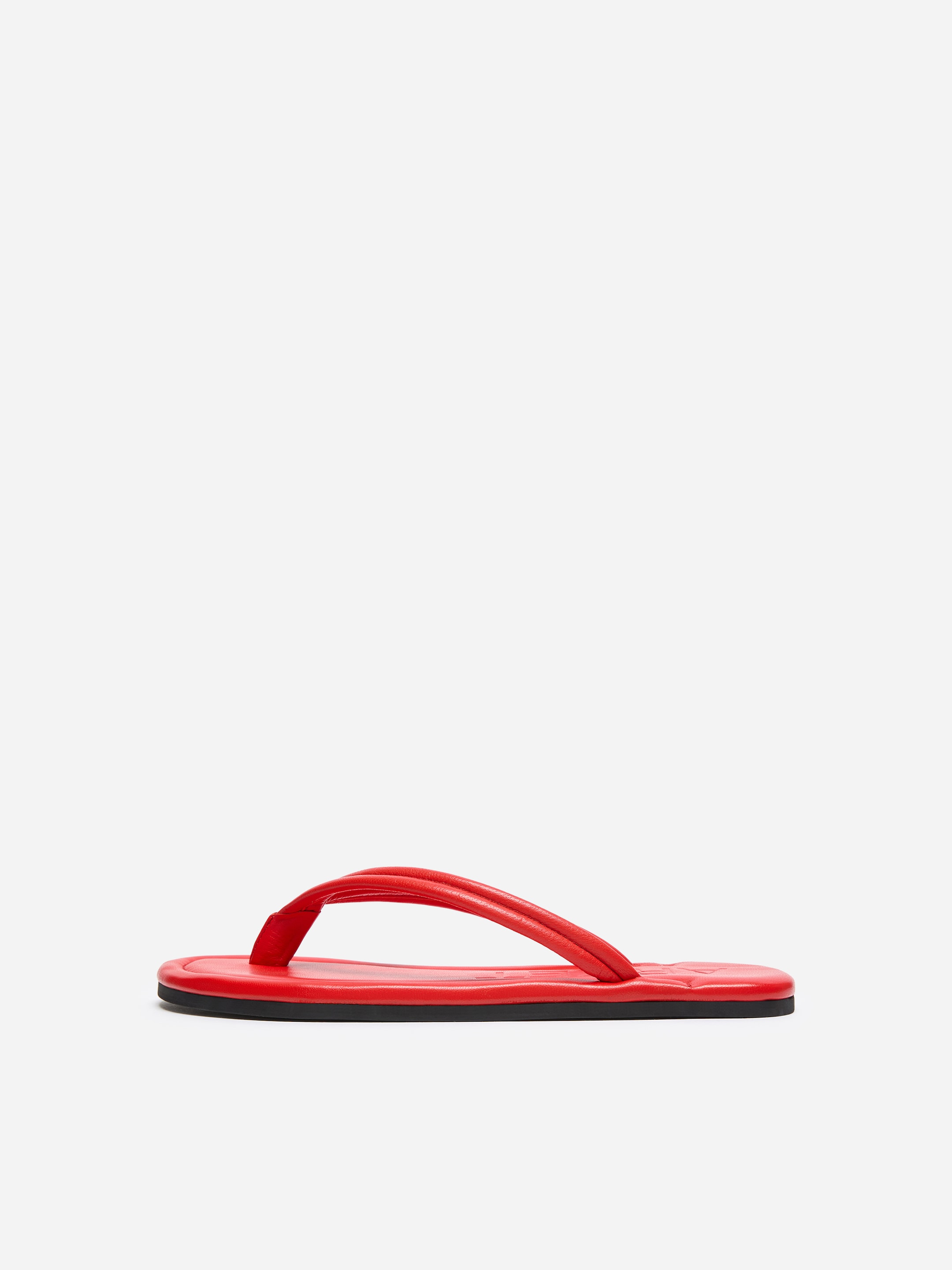 Flip-Flop aus Leder - Rot - Damen - StillMedia/DescriptiveStillLife - 3