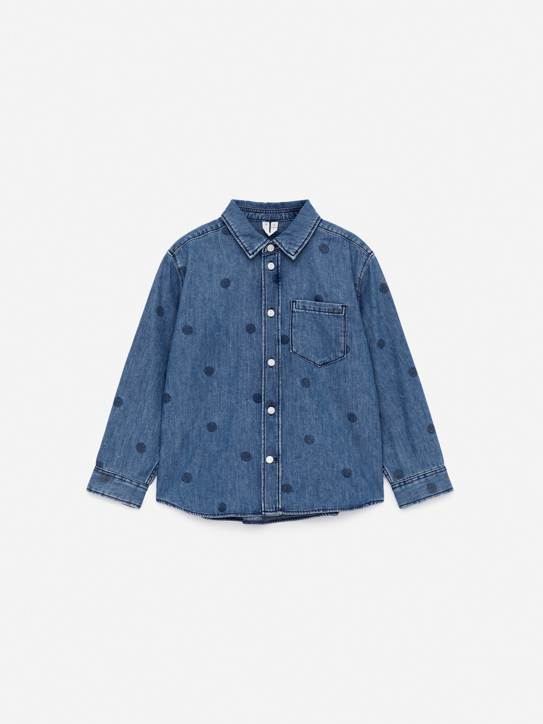 Ingrandisci l'immagine: Printed Denim Shirt - Blue/Polkadots - BAMBINO | H&M CH 1