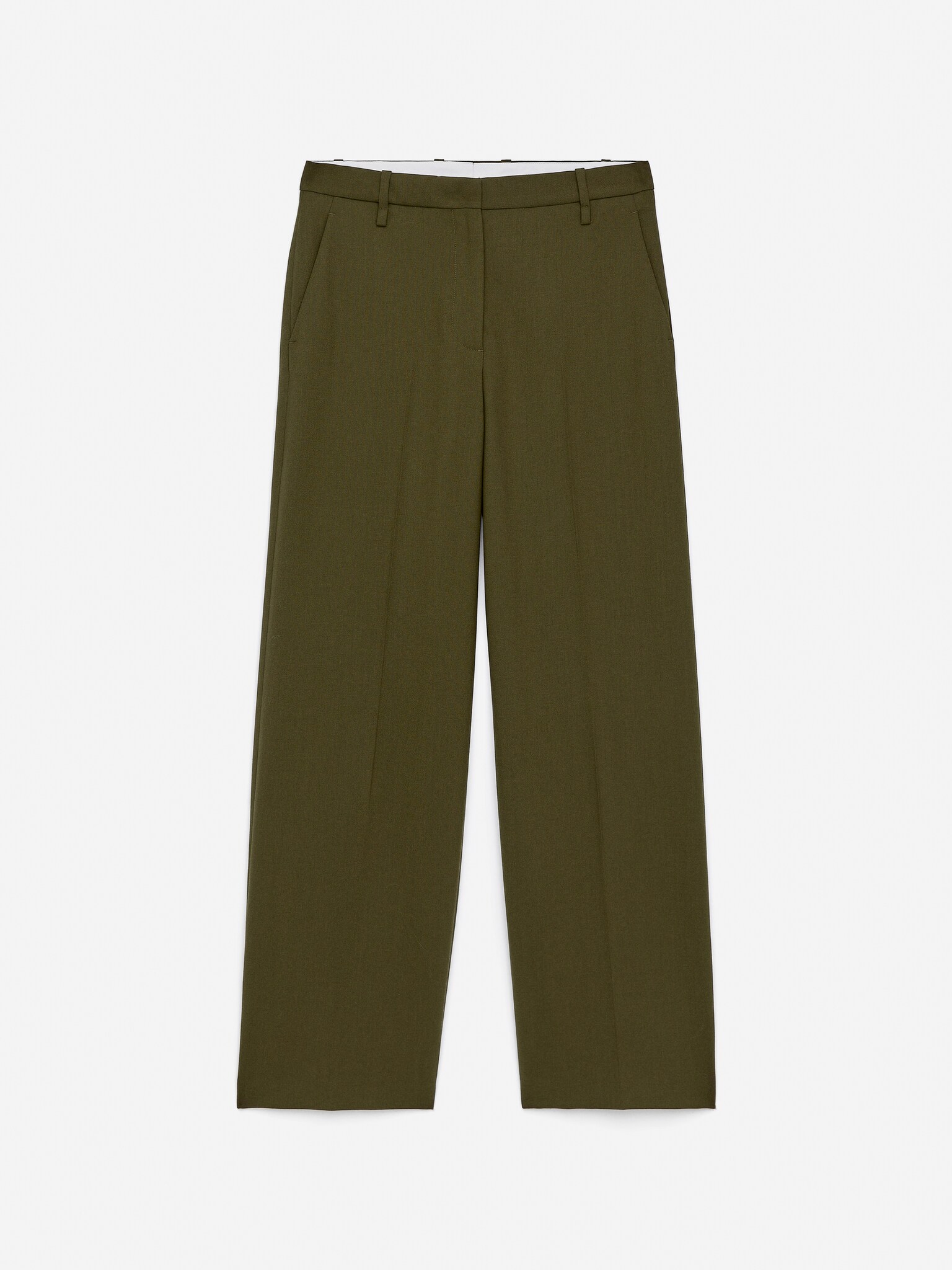 Pantalon en laine nattée - Vert foncé/Bleu foncé - 2