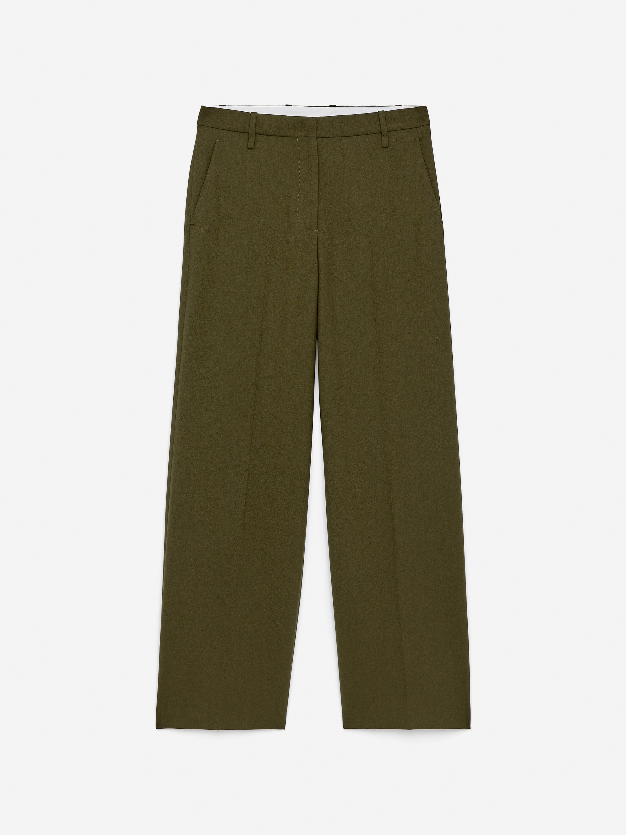 Grösseres Bild ansehen: Wollhose in Hopsack-Bindung - Dunkelgrün - DAMEN | H&M CH 5