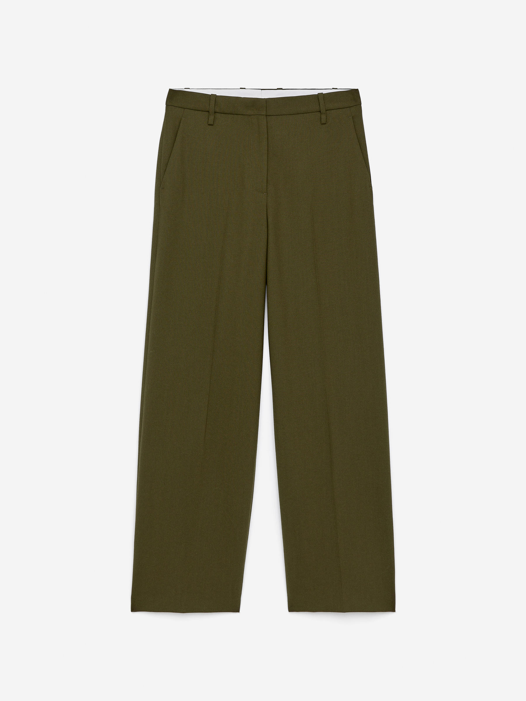 Hopsack Wool Trousers-#585340-16808