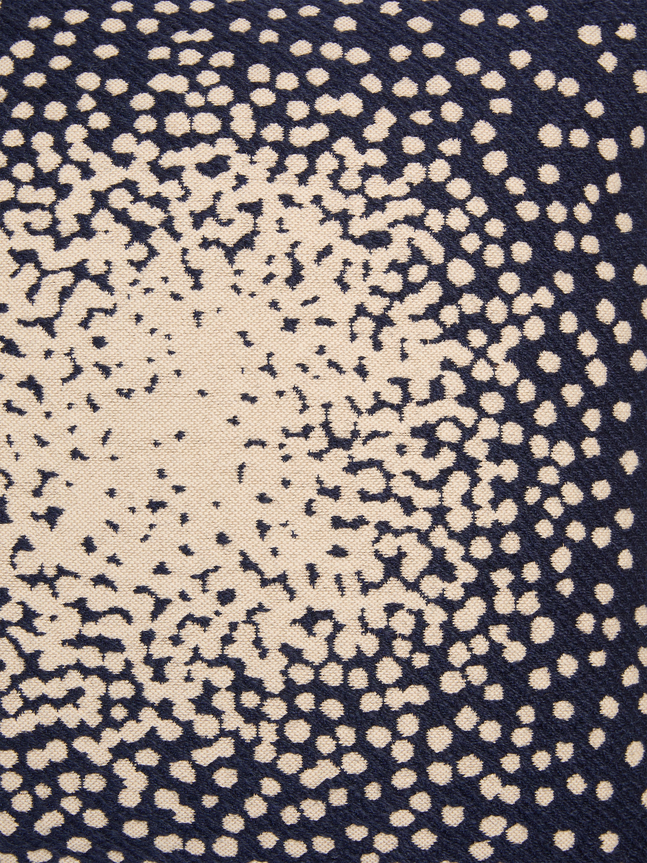 Cotton Wool Cushion Cover 50 x 50 cm - Dark Blue/Off White - homeware - StillMedia/DescriptiveDetail - 1