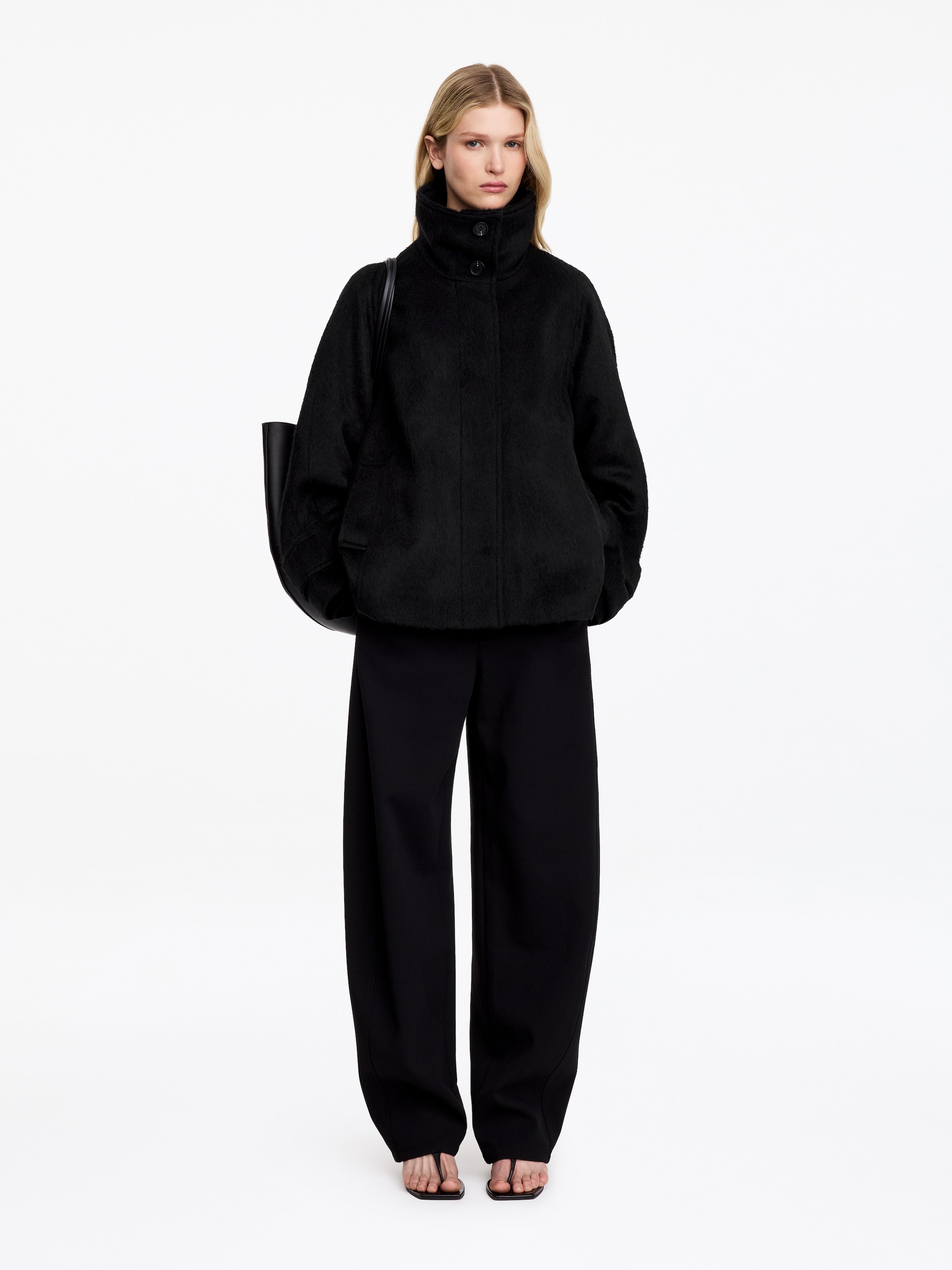 Wool-Alpaca Blend Jacket - Black - Relaxed fit - women - StillMedia/Lookbook - 3