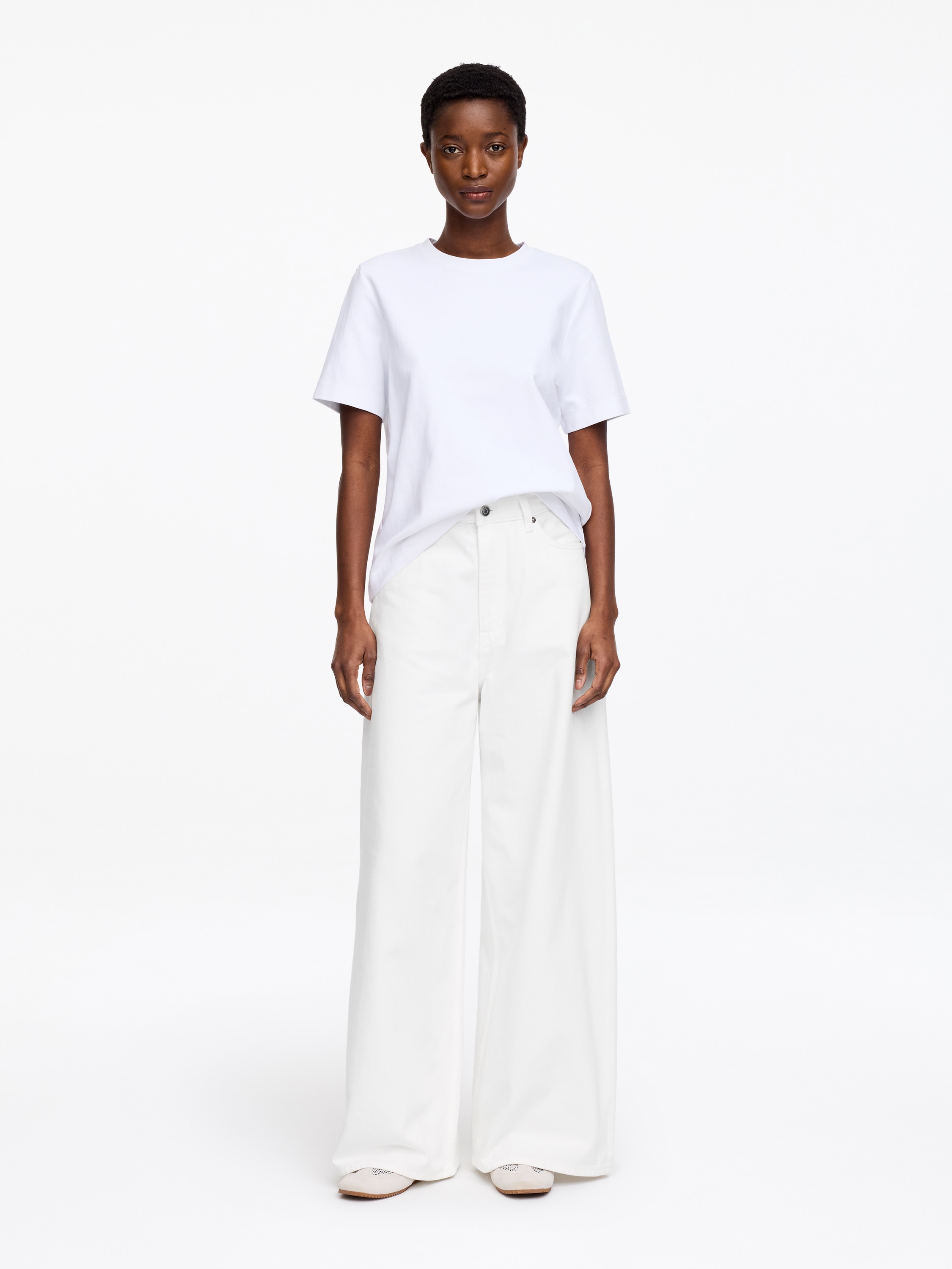 Jean large oversize CEDAR - Blanc